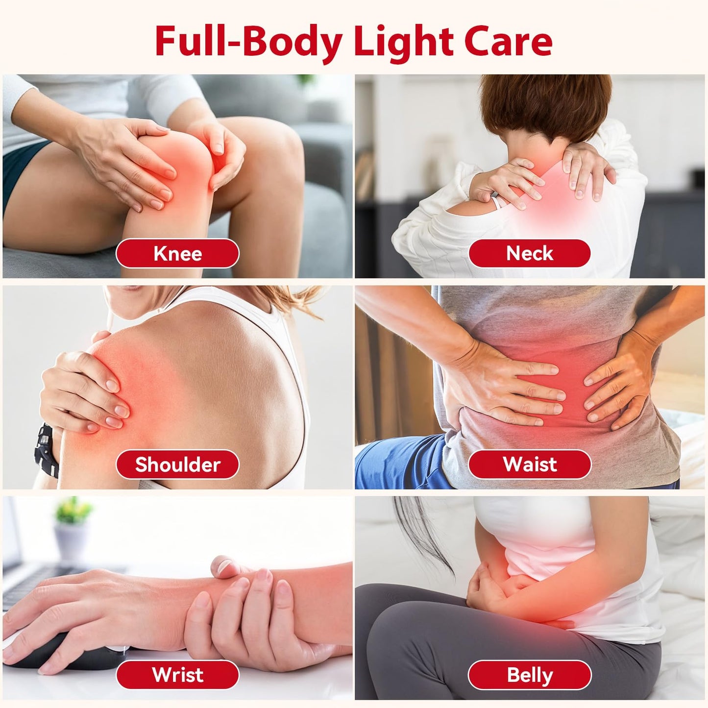 Red Light Therapy for Face Body, 2-in-1 Red Light Panel Device with Belt, 660nm & 850nm Near Infrared Light Therapy Lamp with Remote Control, 5 Adjustable Brightness & Timer, Gift for Women Men