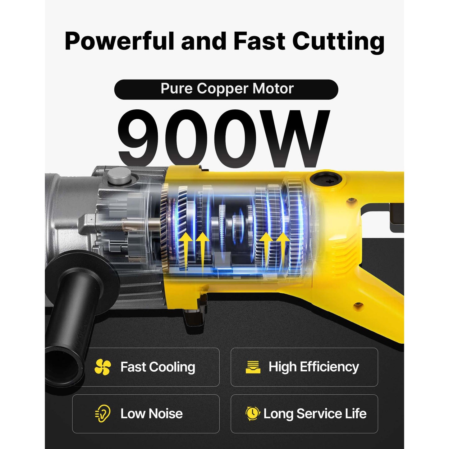 Happybuy Electric Hydraulic Rebar Cutter 900W RC-16 110V - Portable, Cuts #5 4-16mm Rebar in 3 Seconds, with Stainless Steel Carry Case