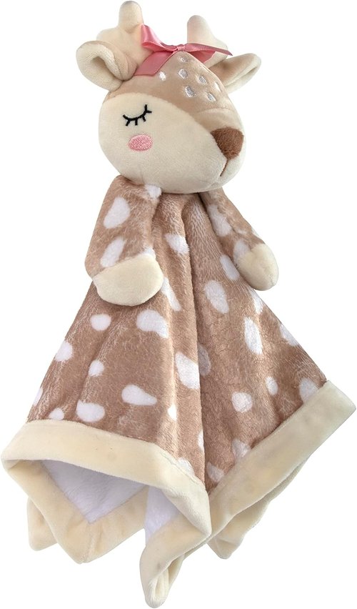 Minky Baby Essentials | Soft Plush Deer Lovey Snuggler Blanket - Gender Neutral Security Blanket for Babies & Toddlers