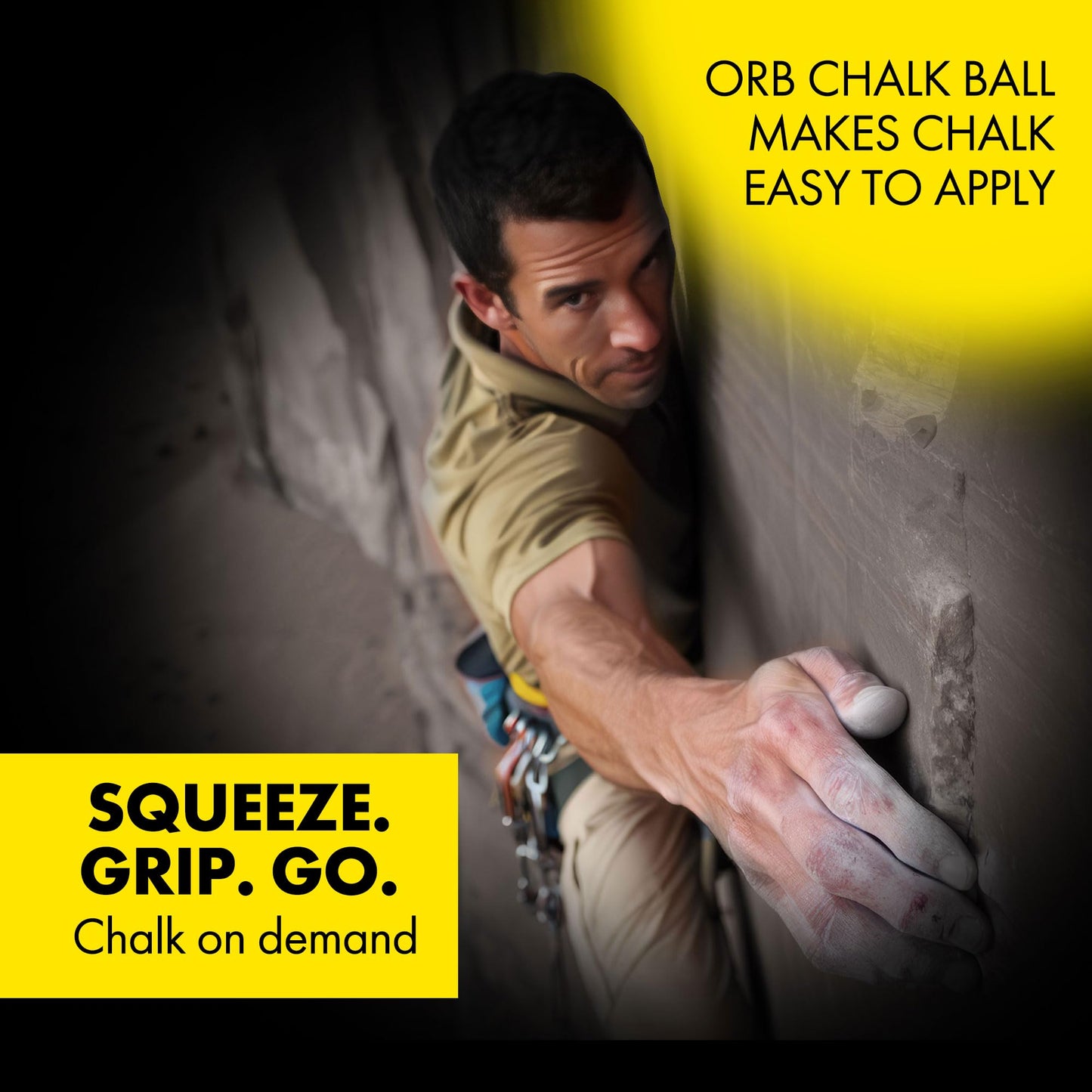 Death Grip Doom Stone Orb Refillable Chalk Ball – 2 oz (60g) Magnesium Carbonate Hand Chalk for Rock Climbing, Weightlifting, Gymnastics & Bouldering – Precision Grip, Low-Mess Chalk