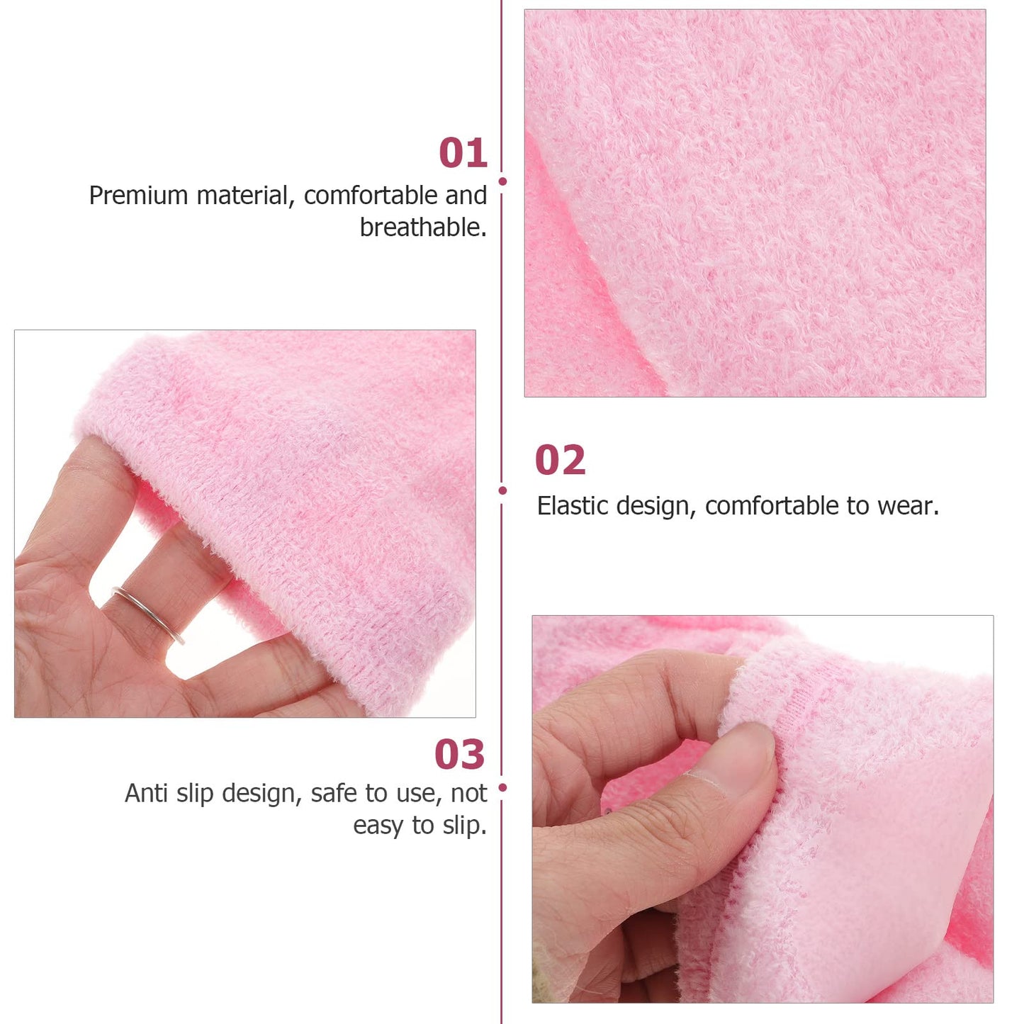 Healifty Gel Elbow Moisturizing Sleeves for Women Soft Elbow Cover Pads for Dry Cracked Softening Skin Care SPA Heel Socks Breathable Brace Protection for Calloused Reduce Wear