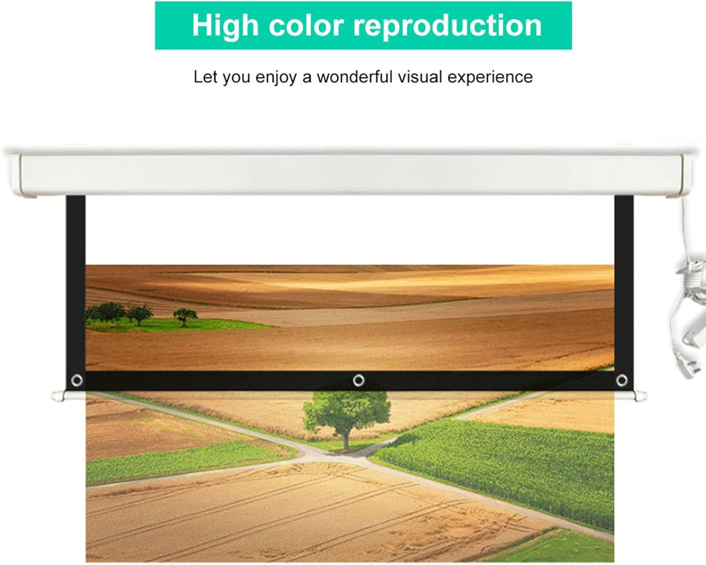 Wisoqu 60-100inch 16:9 4K 3D (ixpw3g74no-02) Video Projection Screens, HD Movie Projector Screen Film Portable Screen