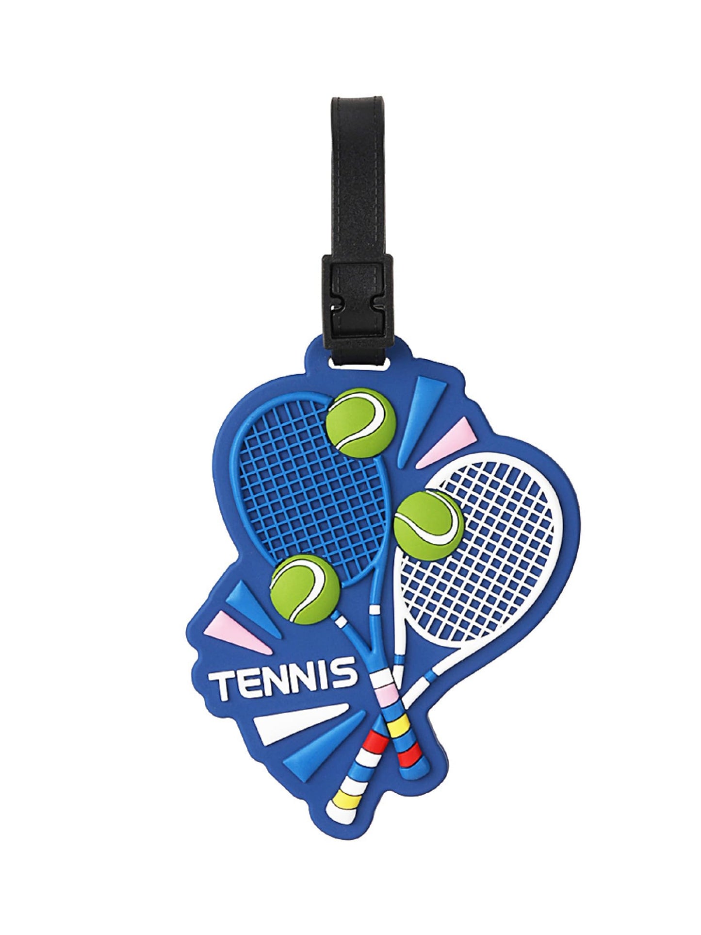 Silicone Tennis Luggage Tag Cute Sports Themed Travel Bag Tag Unique Baggage Identifier Personalized Suitcase Labels