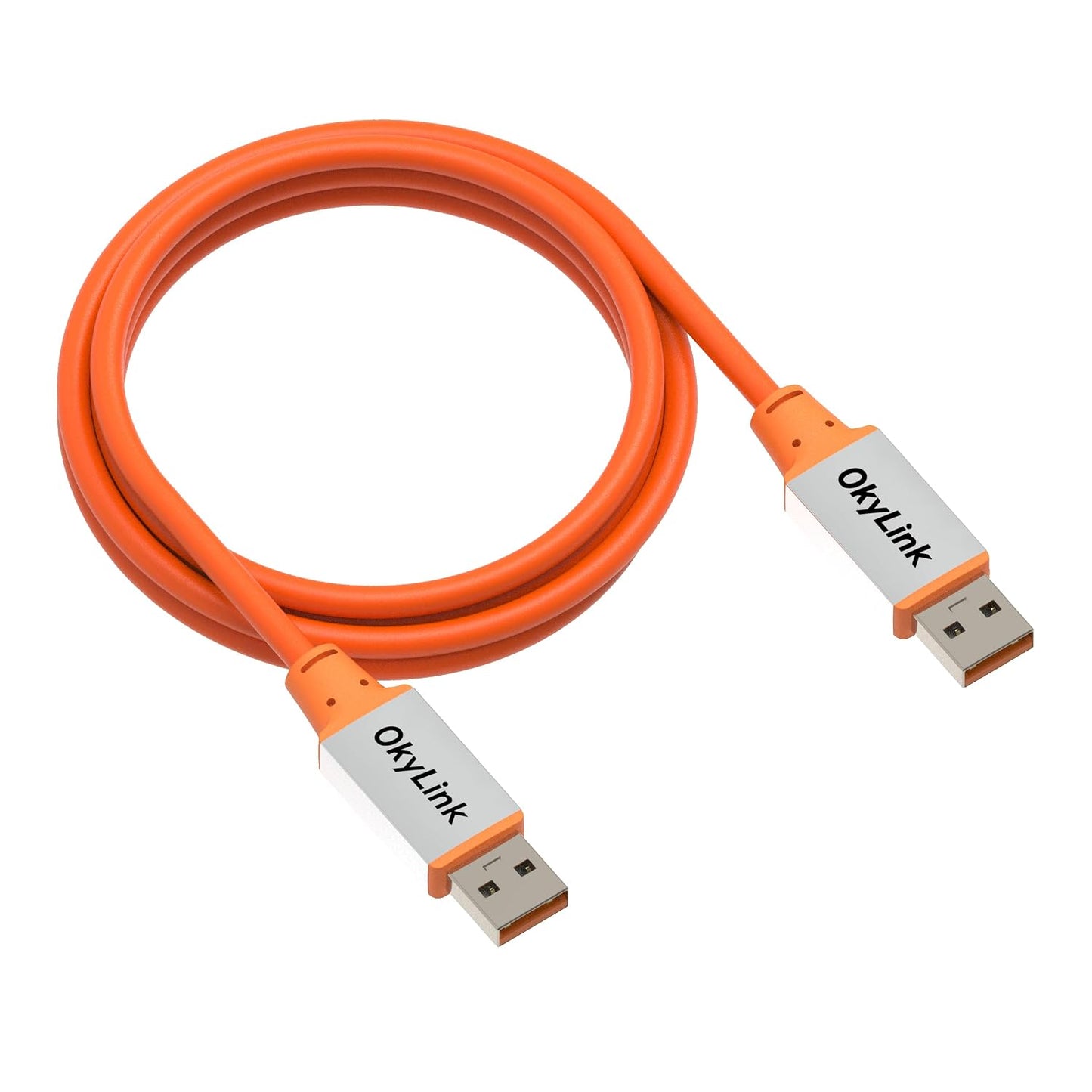 5ft (1.5M) 3.2 2 10Gbps OkyLink USB Gen A-A Male to Male Cable - High Speed, Orange Cable