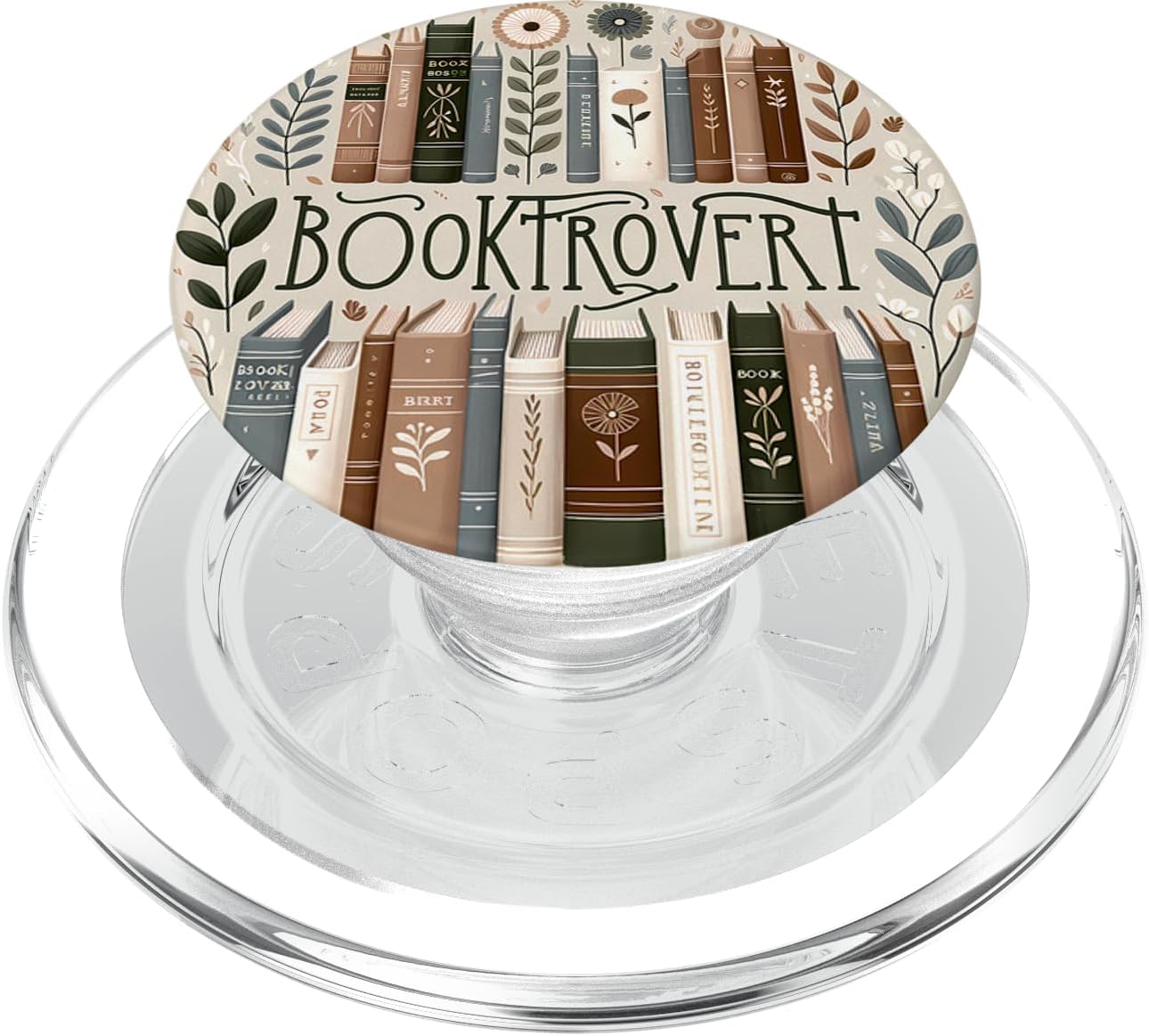 Book Lover Read Introvert Librarian Book Lover Reading Flower Floral Cute Reader Booktrovert PopSockets PopGrip