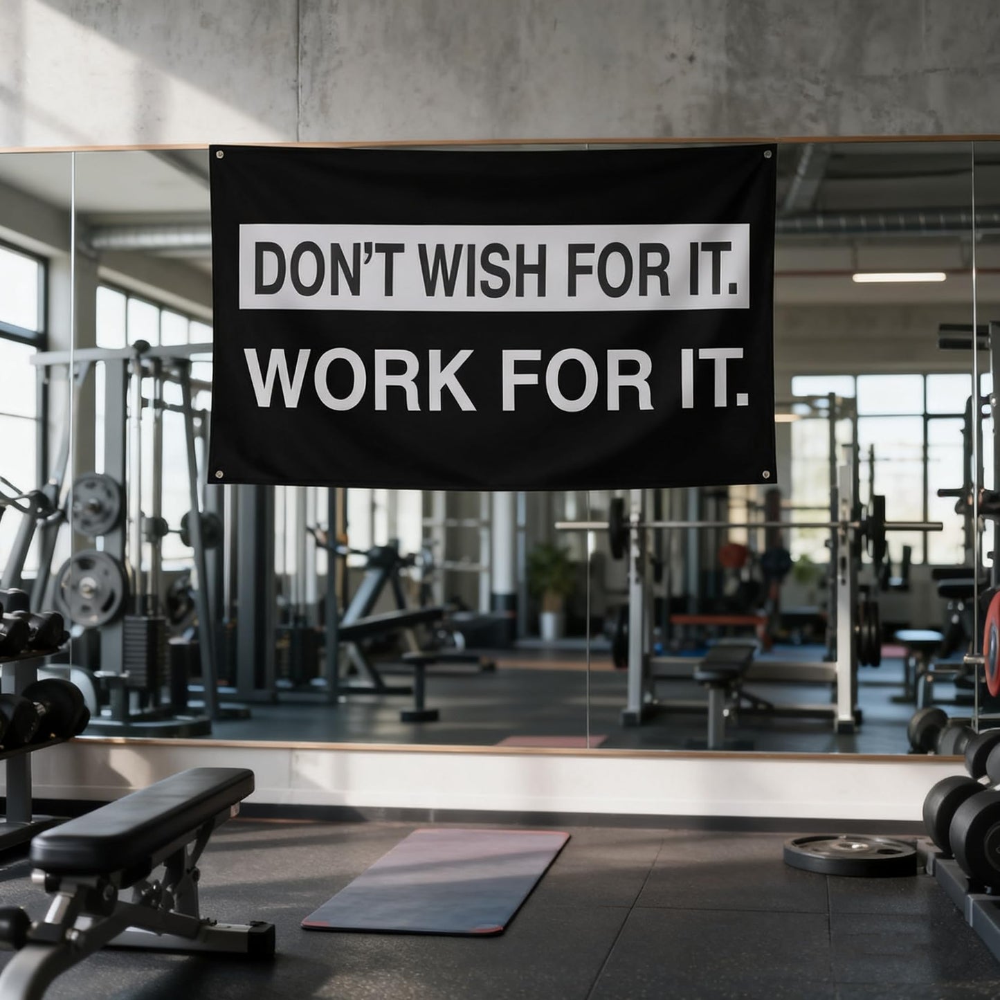 Nobody Cares Work Harder Motivational Banners Kit Three Different Incentive Flags for Gym Office Garage Decor Indoor/Outdoor Poster Style Banner with 4 Grommets - Heavy-Duty 13oz Vinyl(3 x 5 FT)