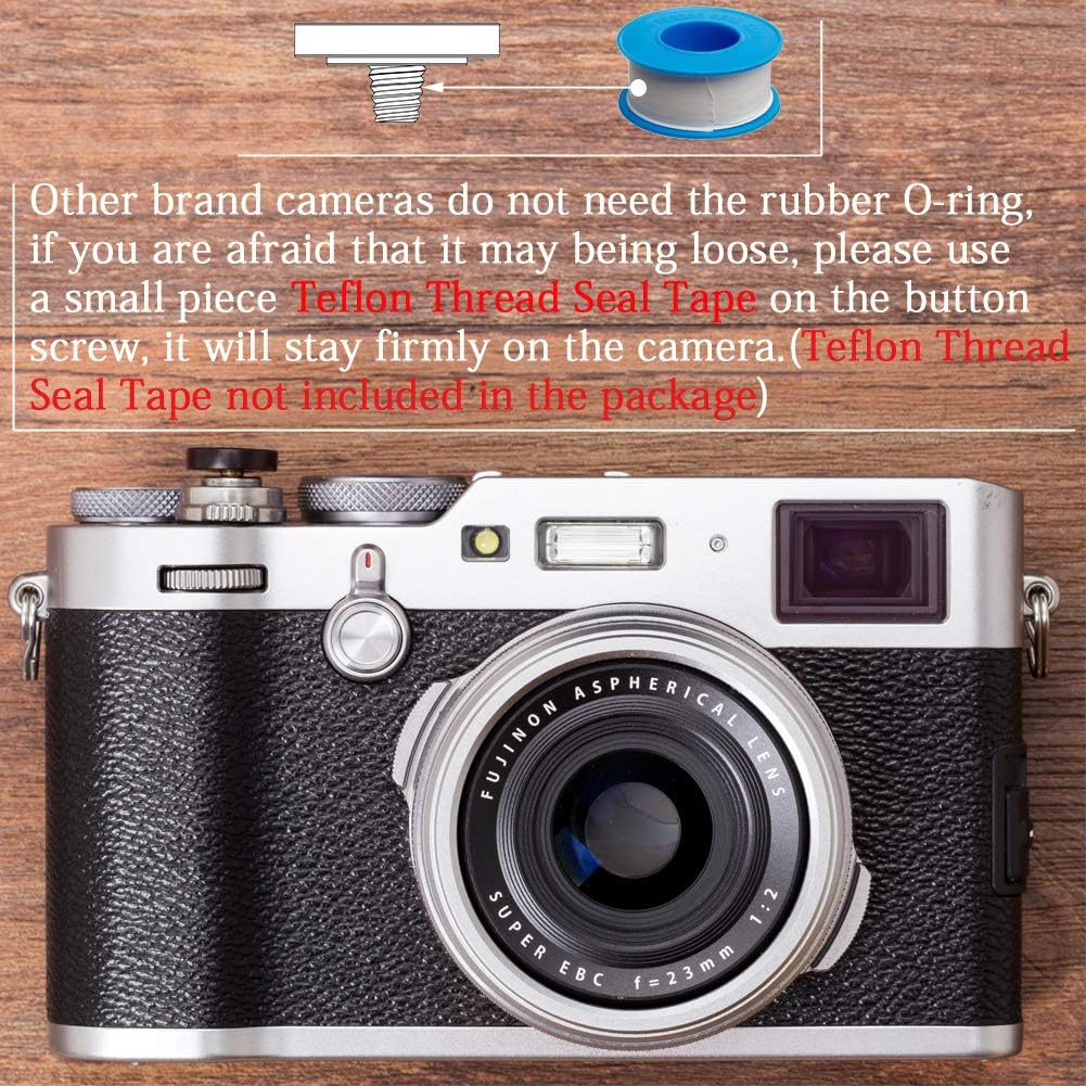 12mm VKO Wood Soft Shutter Release Button,Delicate Camera Shutter Button Concave Surface Black(Wood Grain Random)