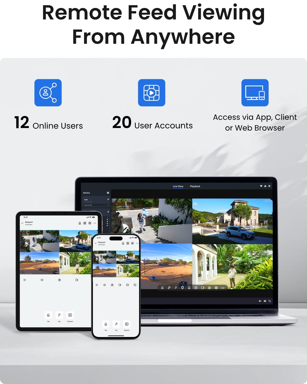 REOLINK 8CH 5MP Home Security Camera System, 6pcs Wired Outdoor PoE IP Cameras with Person/Vehicle/Pet Detection, 4K/8MP 8CH NVR with 2TB HDD for 24-7 Recording, RLK8-410B6-5MP