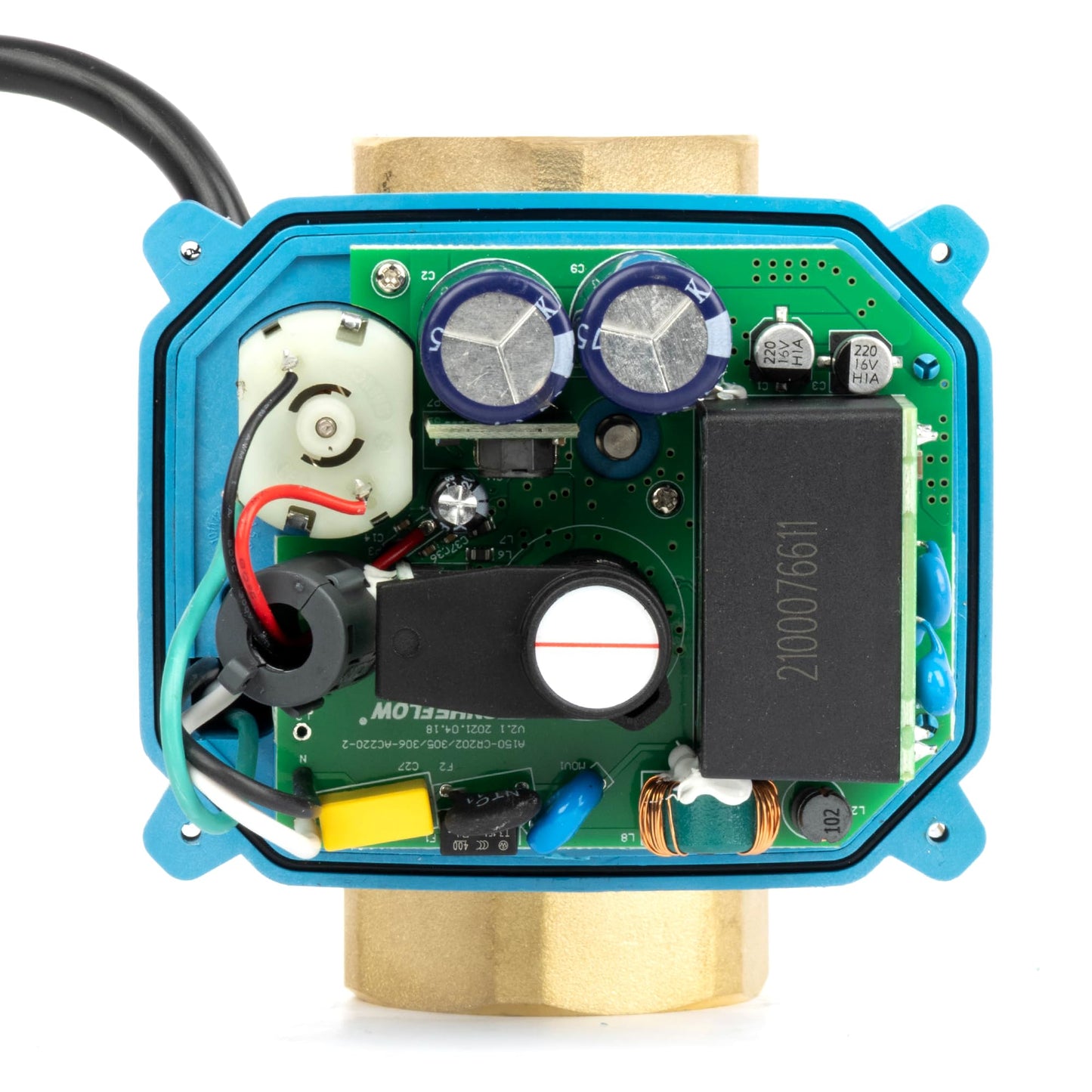 U.S. Solid 1-1/2" Motorized Ball Valve with US Plug 110VAC Brass Electrical Ball Valve, IP67, Manual Override, Direction Display Auto Return, Normally Closed, IP67