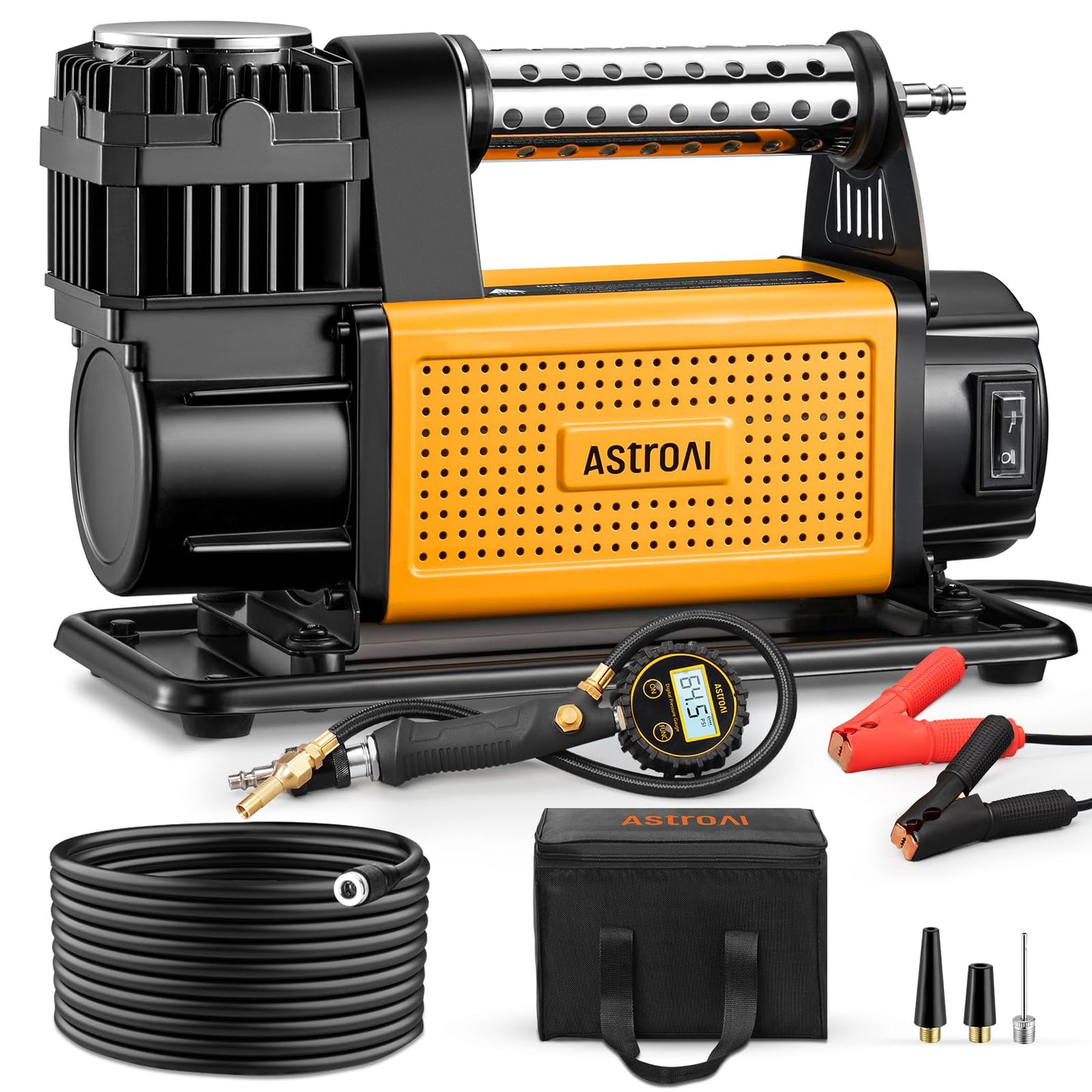 AstroAI T6 Offroad Air Compressor, 12 V Portable Air Pump with 7.06 CFM, AirCtrl, ¼ NPT Quick Connector, Heavy-Duty Truck Tire Inflator, Max 150 PSI for 4 × 4 SUV Vehicle RV ATV
