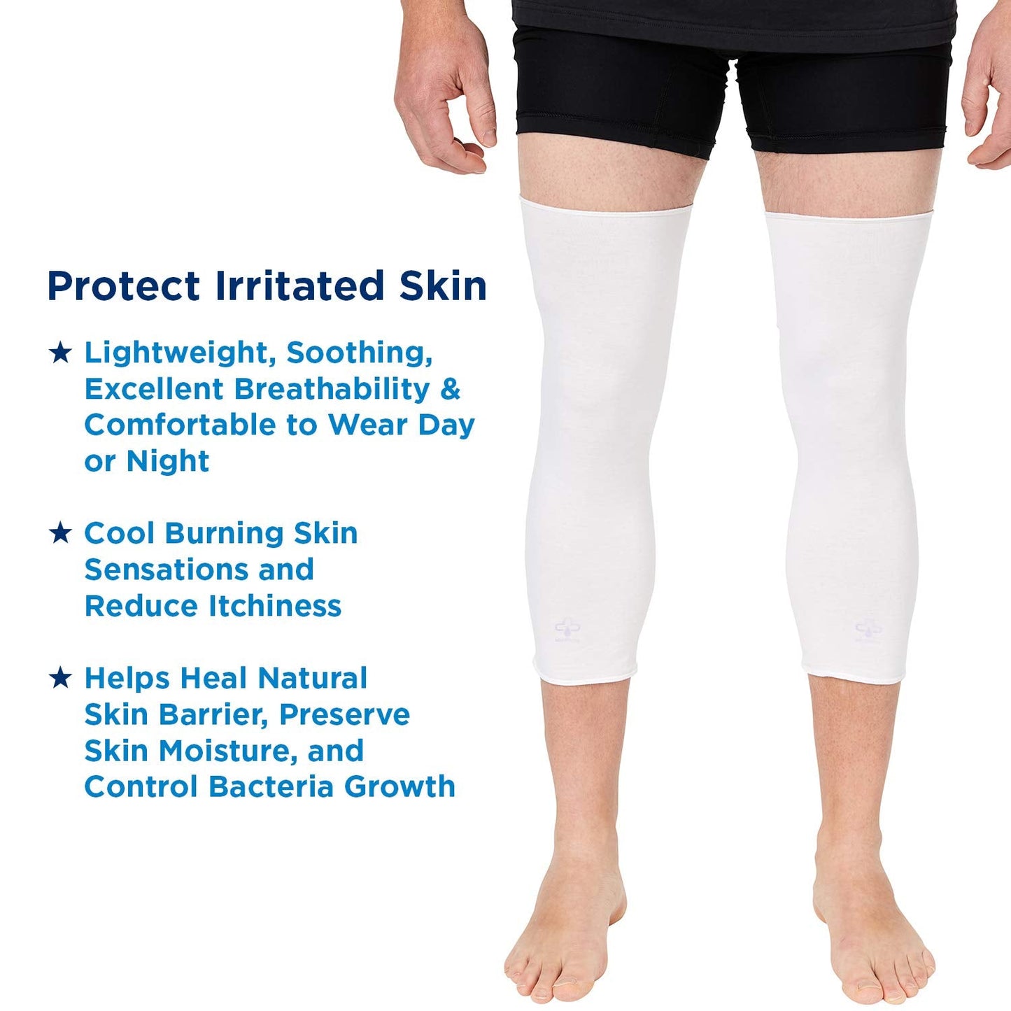Eczema & Psoriasis - Arm & Leg Sleeve - Moderate & Severe Sensitive Skin Treatment - Wet Wrap Bandage - Fits bicep or thigh < 24 in circumference (size 11)