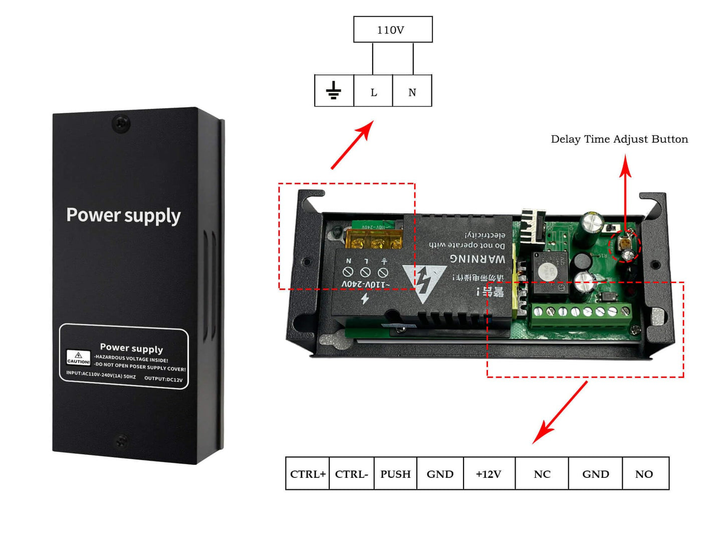 Door Access Control System 1200lbs Magnetic Lock Kit with 4 Remote Controls Stainless Steel Exit Button