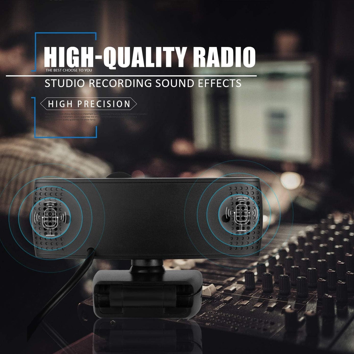 RERBO 1080p 120-degree Webcam Full HD Camera with Microphone, AutoFocus Wide Angle Web Camera with Tripod Stand