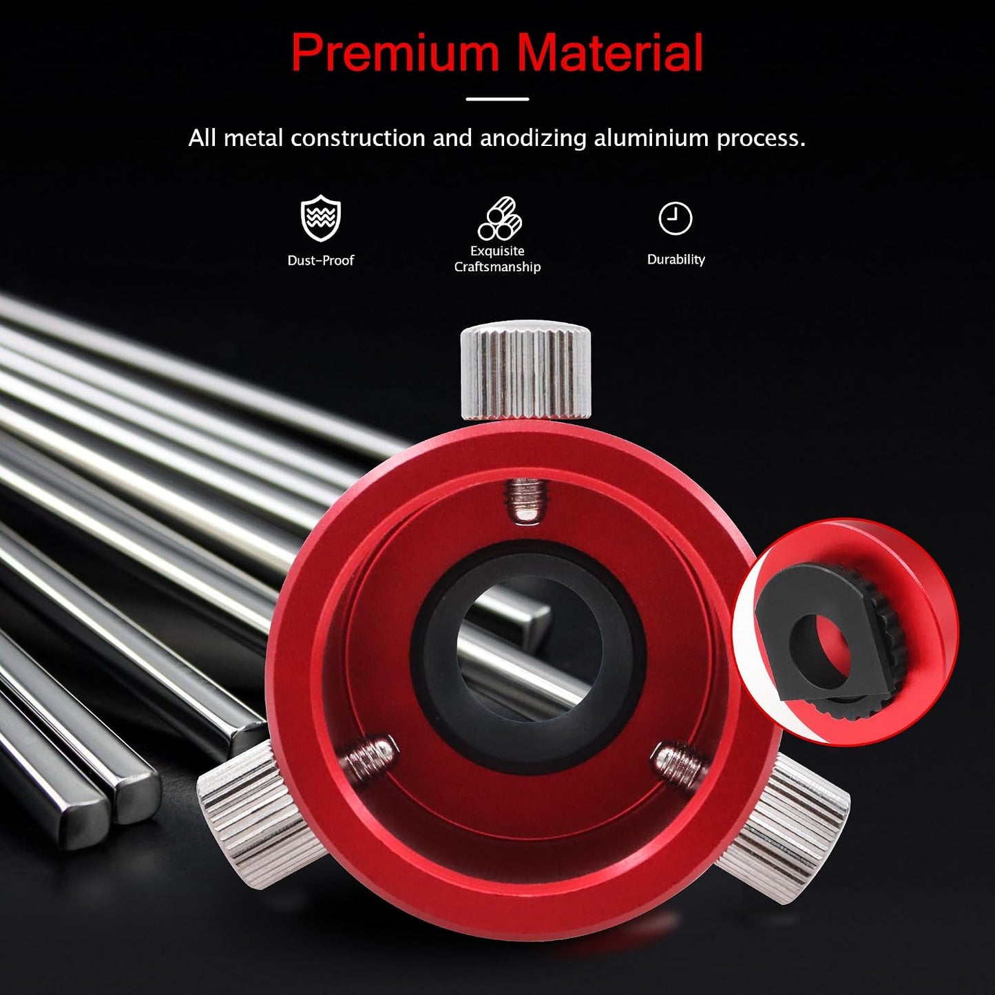 Astromania Common Polar Scope Metal Adapter for Right Angle Viewfinder - Mount Angled Finder on Polar Finder of Most