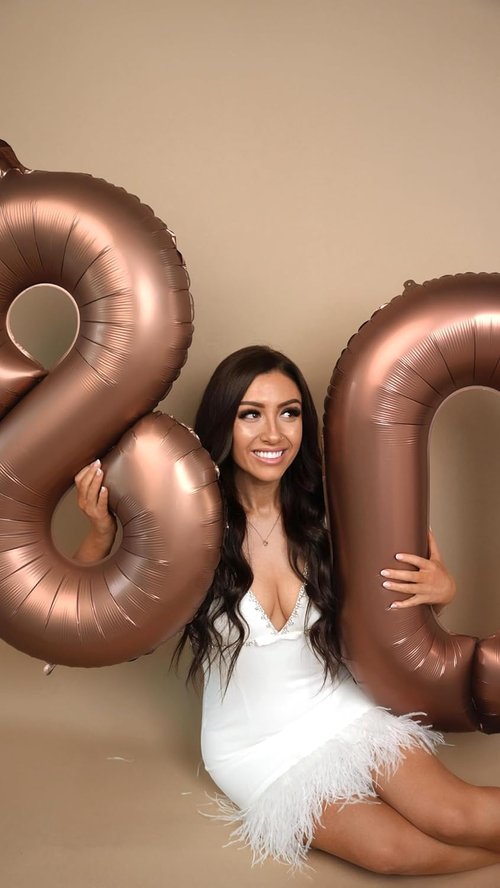 Dark Brown Number Balloon - 40 Inch Coffee Brown 0 Balloon for Birthday Party Decorations