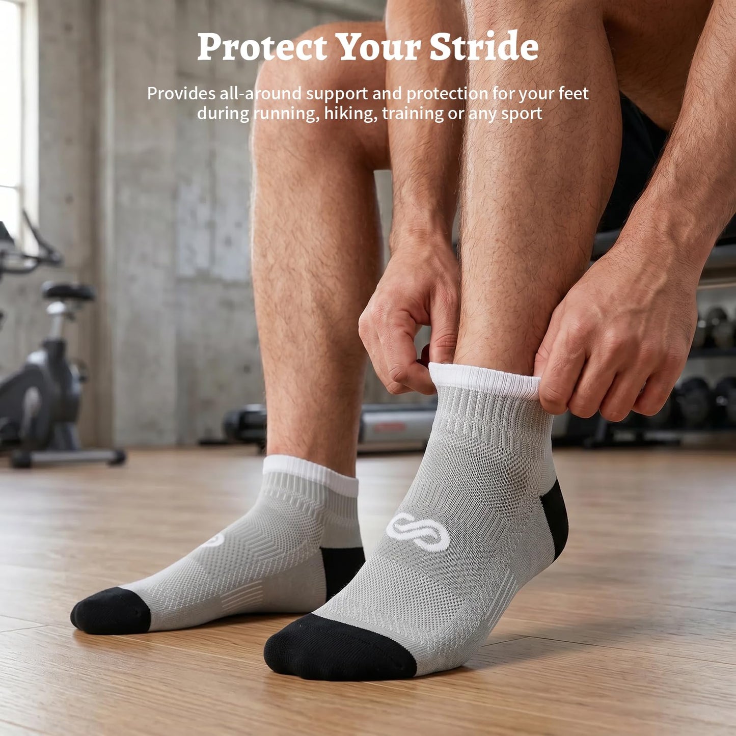 PAPLUS Compression Socks for Men & Women, Low Cut Ankle Running Socks with Arch Support, Plantar Fasciitis Relief for Walking, Cycling, Golf, Travel, Nurses
