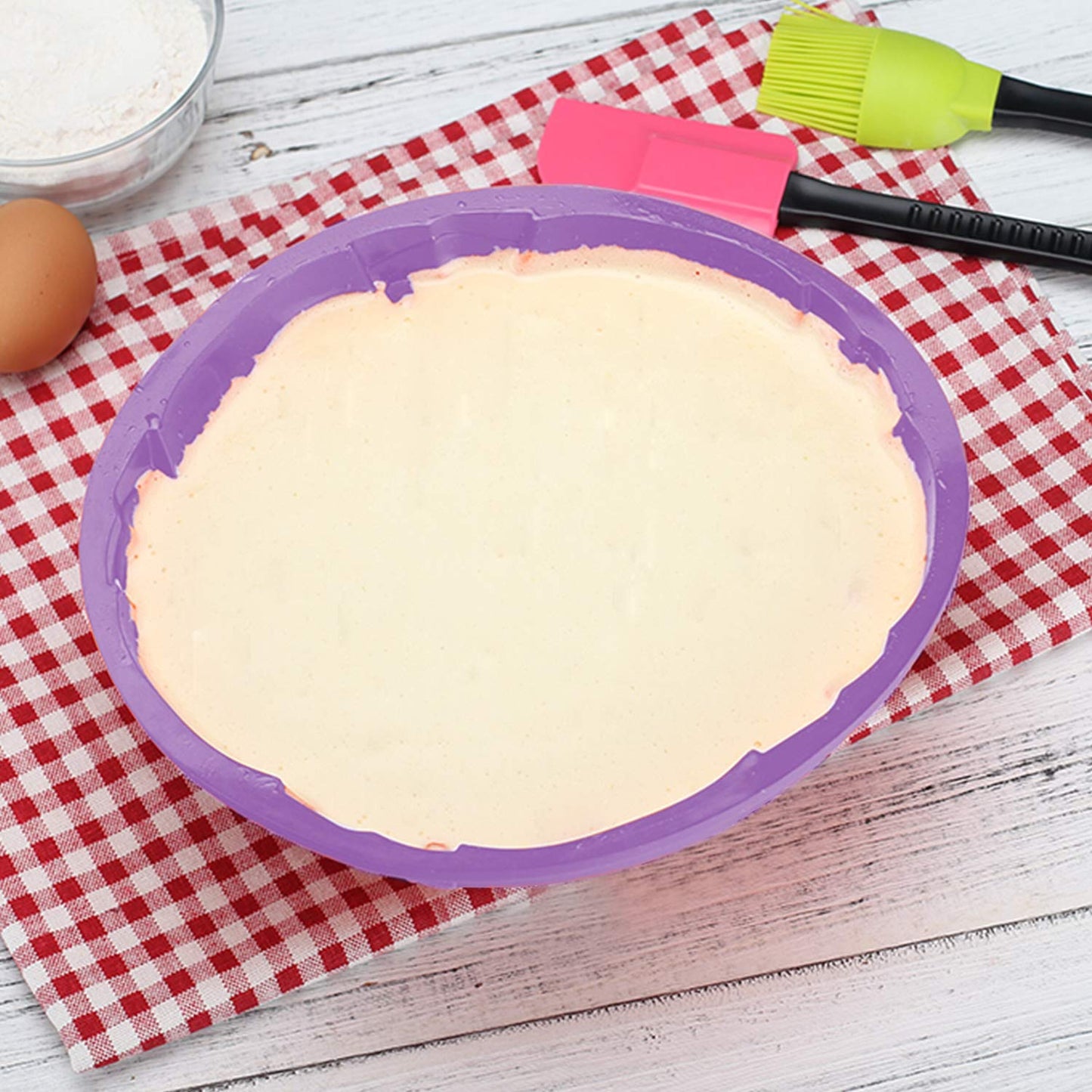 Coobbar Silicone Baking Molds,3 Pack Non-stick Flower Shape Silicone Cakes Pan Bread Pie Flan Tart Jello Molds,Reusable Food-Grade Large Flower Baking Trays