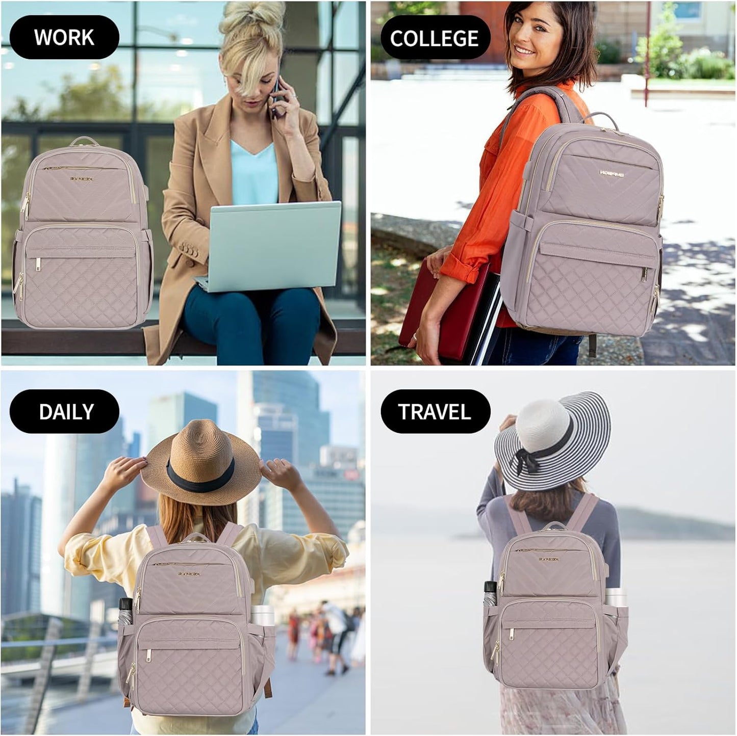 Backpack 15.6 Inch Backpack, 30L Backpack, EMPSIGN Laptop Purse for Women and Men with USB Charging Port, Travel Water