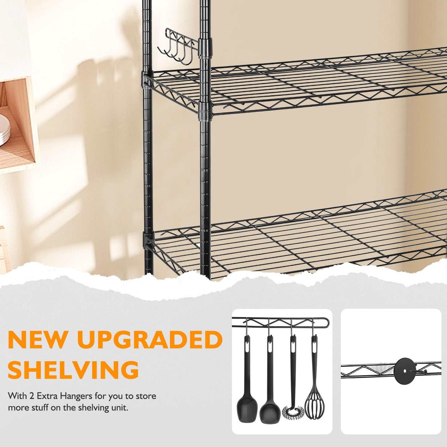 BolDuck 6 Tier Storage Shelves with Wheels, 2100lbs Capacity Heavy Duty Shelving Units, 14x36x75inch Adjustable Metal Shelf Wire Shelving Rack for Garage, Kitchen, Office, Black