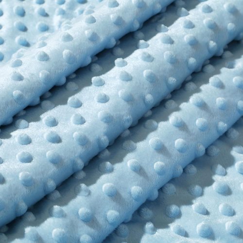 CREVENT Cozy Soft Sherpa Baby Blanket - Warm All-Season Crib & Stroller Blanket for Infants | 30" x 40" Blue Dot
