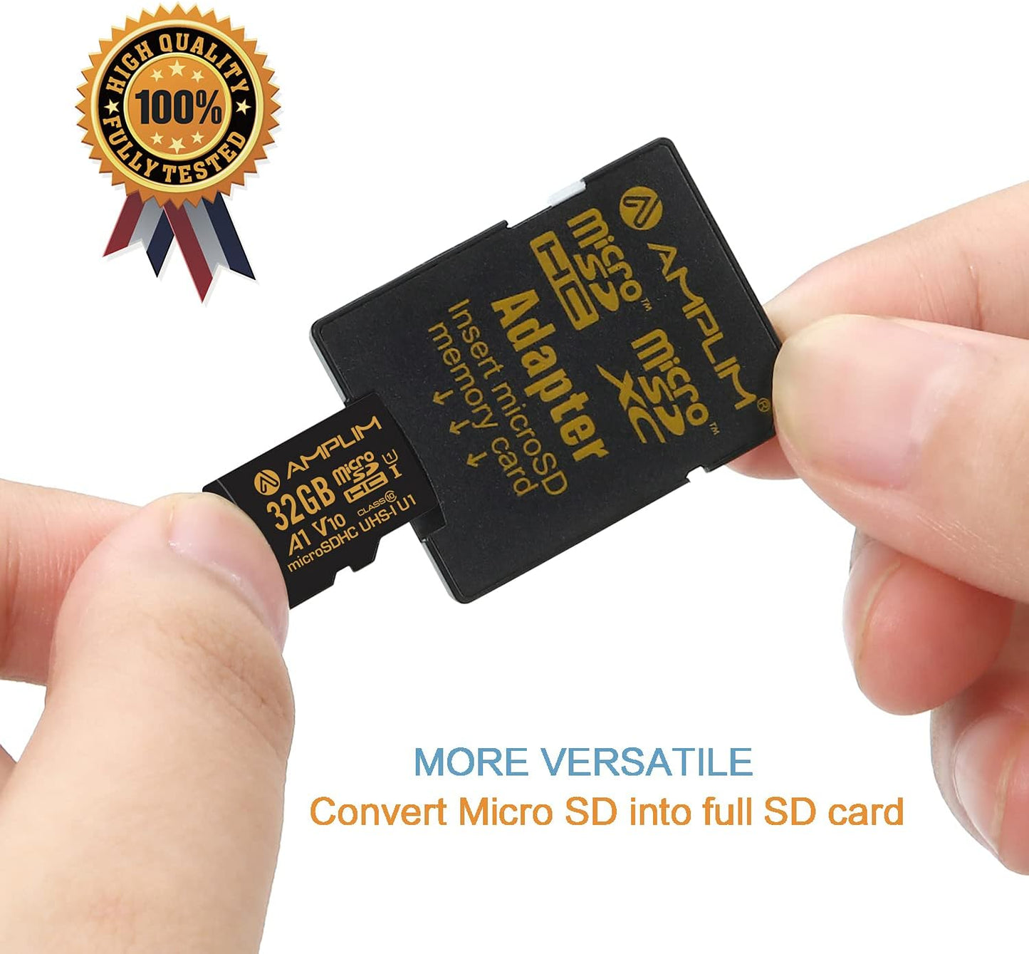 Amplim 32GB (1X MicroSDXC Card with Adapter Black)