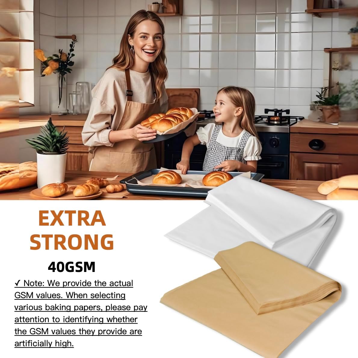 Regine Switzerland Baking Parchment Paper - Non-Stick & Grease-Proof | 1600 Sheets, 18x26 Inch