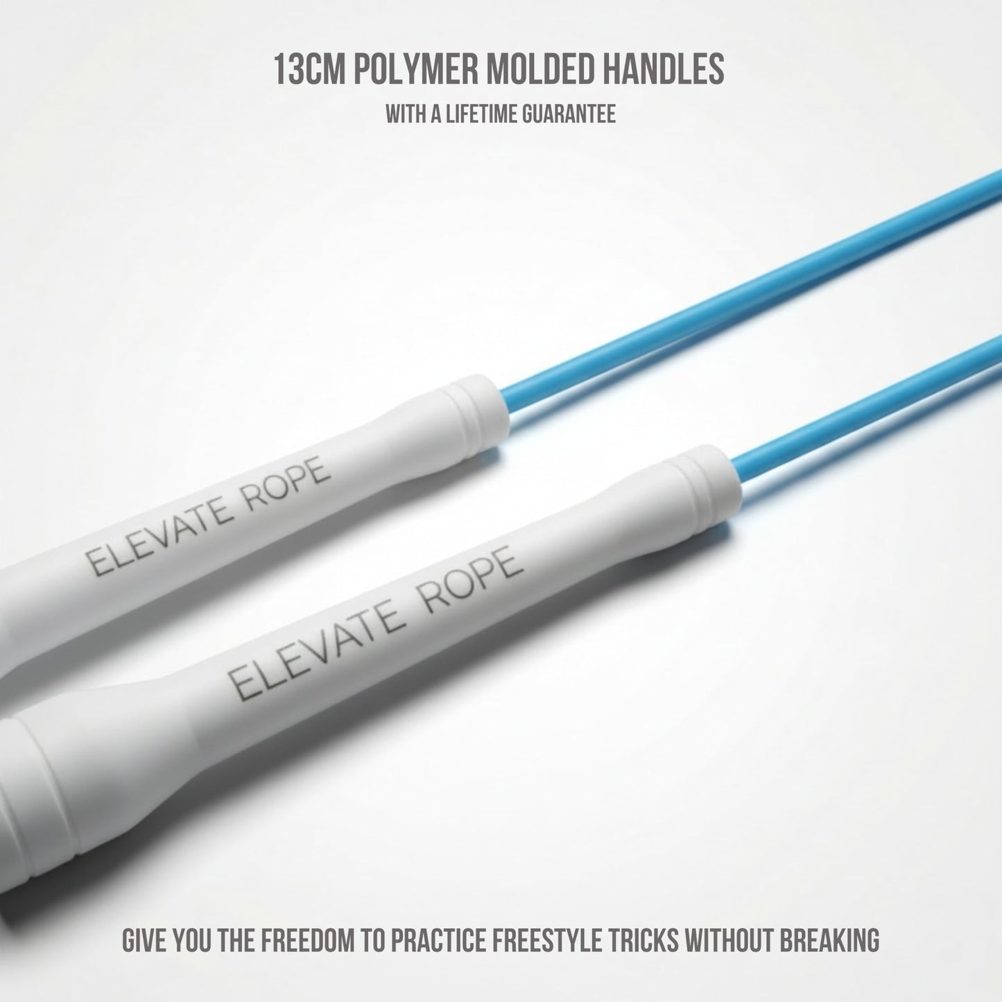 Elevate Rope Professional Speed Rope - 3m Adjustable Skipping rope, 5mm PVC with Nylon Core for Cardio, Double Unders & Crossfit - Durable Jump Rope Used for Indoor/Outdoor Training. (Blue)