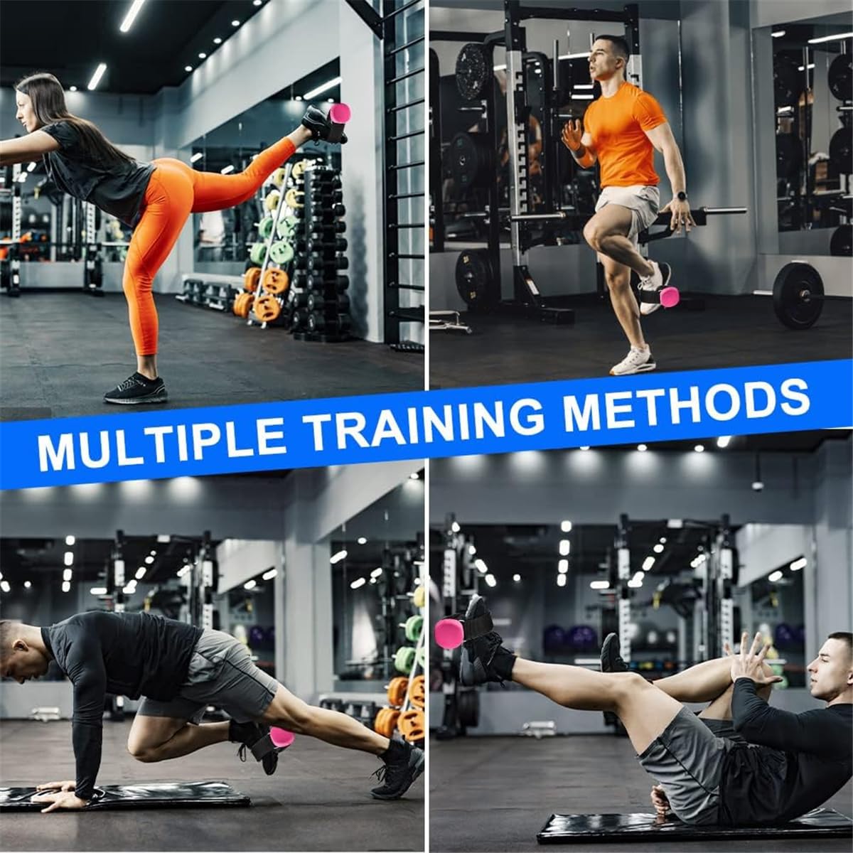 Dumbbell Foot Attachment, 2 Pcs Tibialis Trainer Strap Leg Lifting Weight Holder, Adjustable Ankle Weights Ankle Straps for Weight Lifting, Leg Workouts, Hip Flexors, Shin Splint, Hamstring Curls