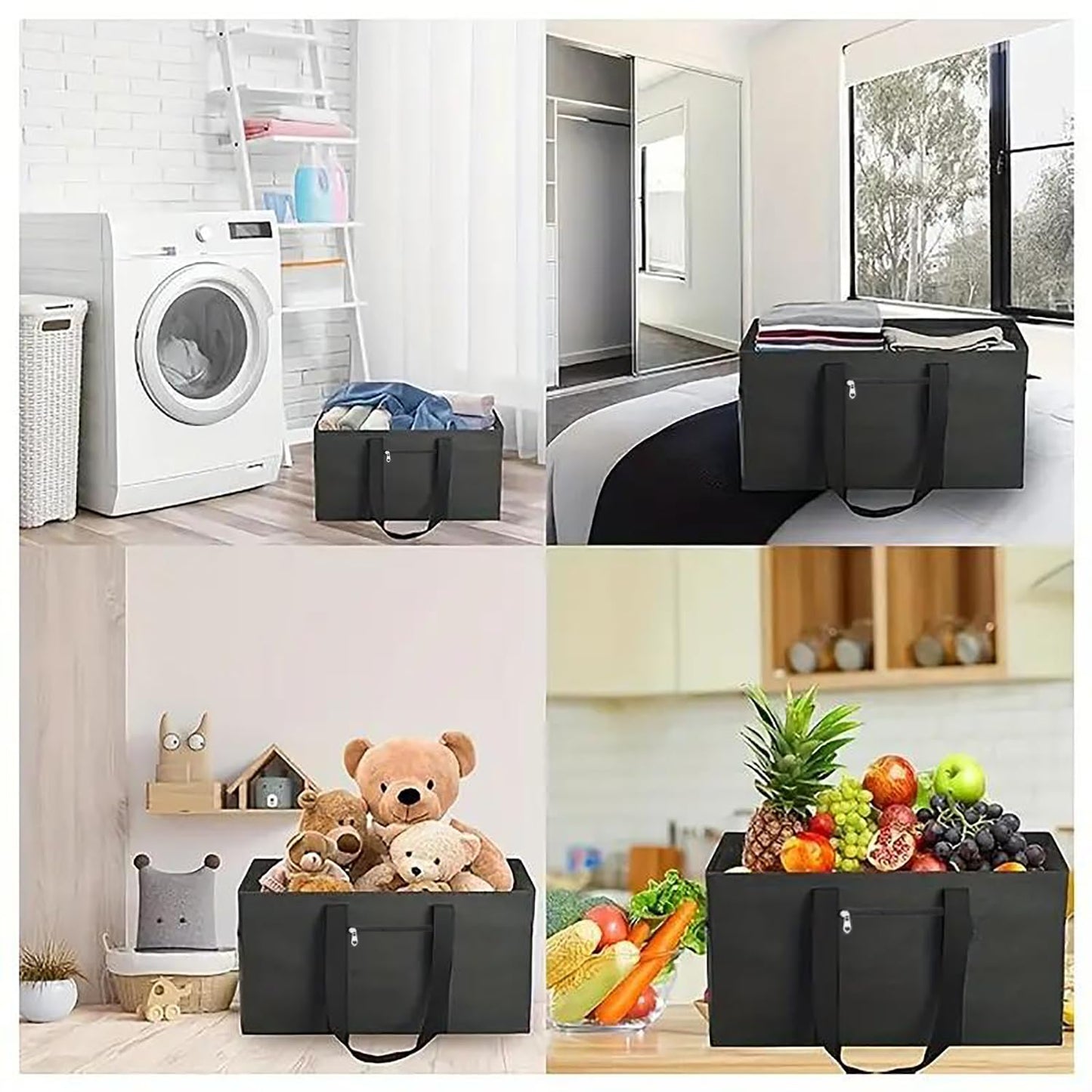Dongawin Extra Large Utility Tote Bag, Waterproof Beach & Picnic Bag, Foldable & Reusable Storage