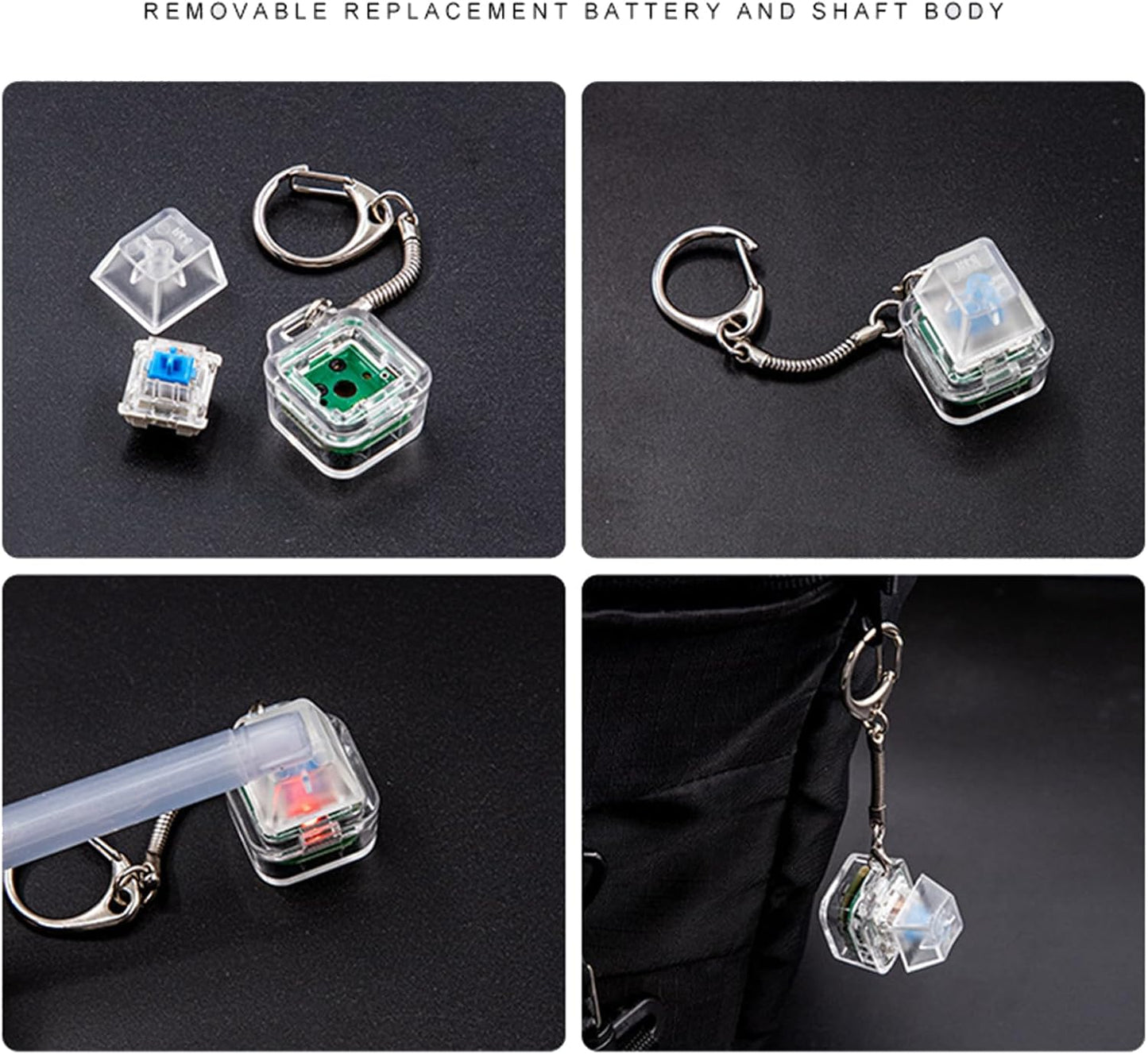 ZSYTF Light Keyboards Switches Shafts Tester Keychain Mechanical Keyboards Switches Testing Tool Stress Relief Toy