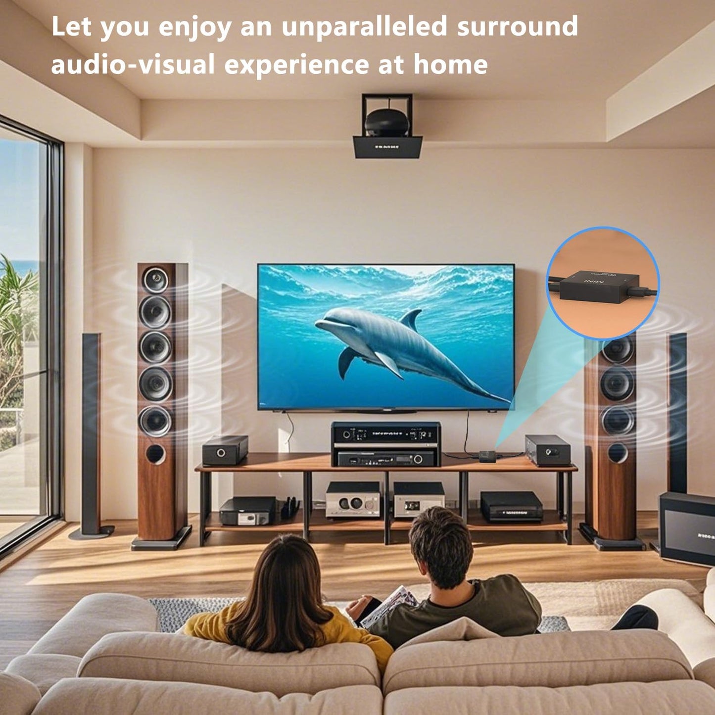 BJardinier 3.5mm 4K*2K@30HZ, 3D, 1080P PS3, PS4, PS5 HDMI Audio Extractor Splitter,HDMI to Audio Adapter, Compatible