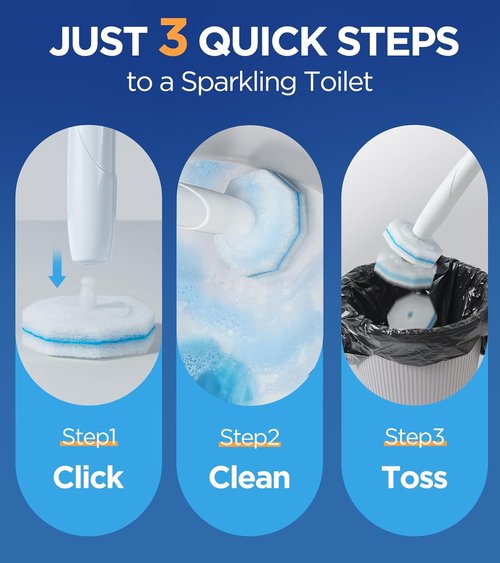 Clorox Toilet Wand Refills - 64 Count High-Density Disposable Cleaners with 5X Cleaning Power | Fresh Fragrance