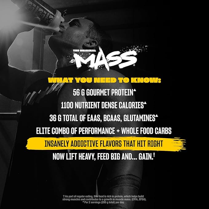 Mutant Mass | Weight Mass Gainer Protein Powder - high Calorie Protein Powder for Muscular Mass - Vanilla Ice Cream - 5 Pound
