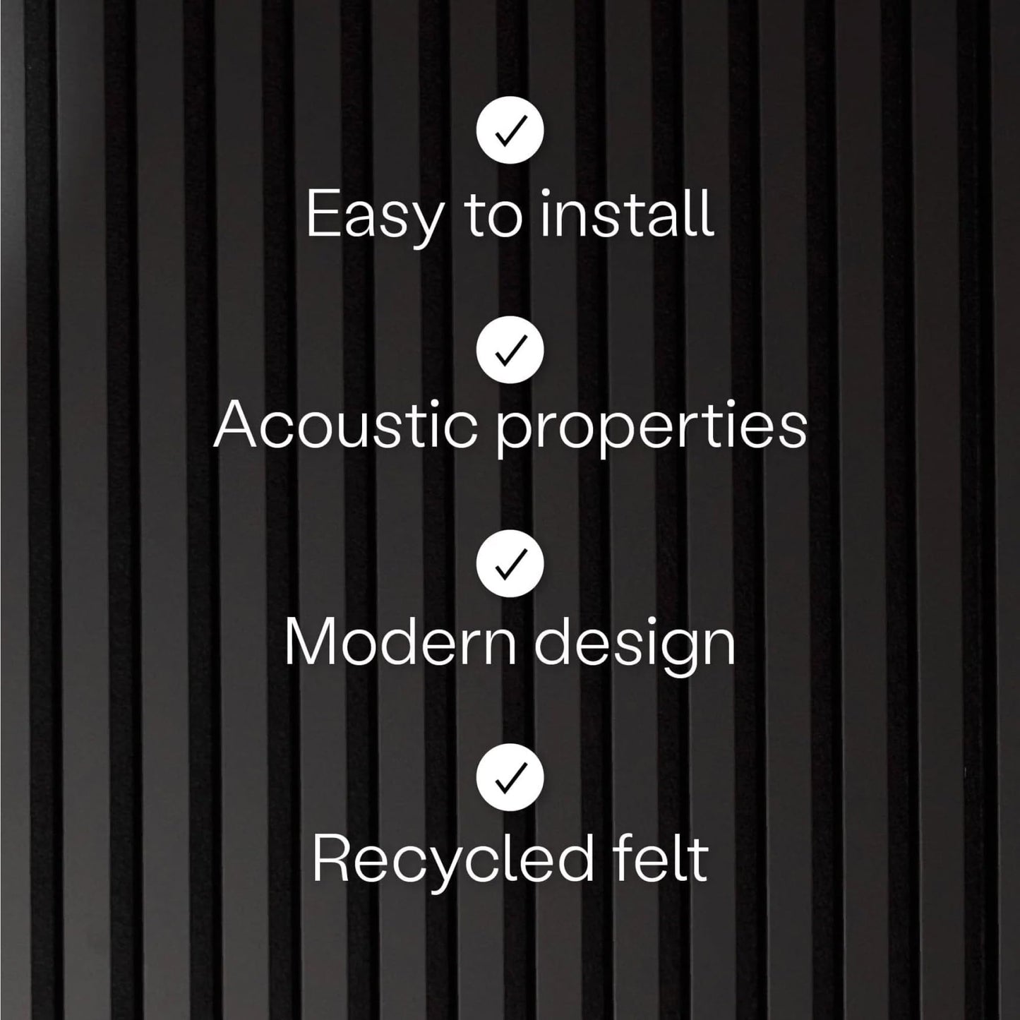 WVH Black Matte Acoustic Slat Wall Panels, Measures 141.73 x 25.20", Smooth Laminate Finish, Interior Decor for Walls & Ceilings, Noise Cancelling & Sound Absorbing for Home, Office & Bedroom, 2pcs