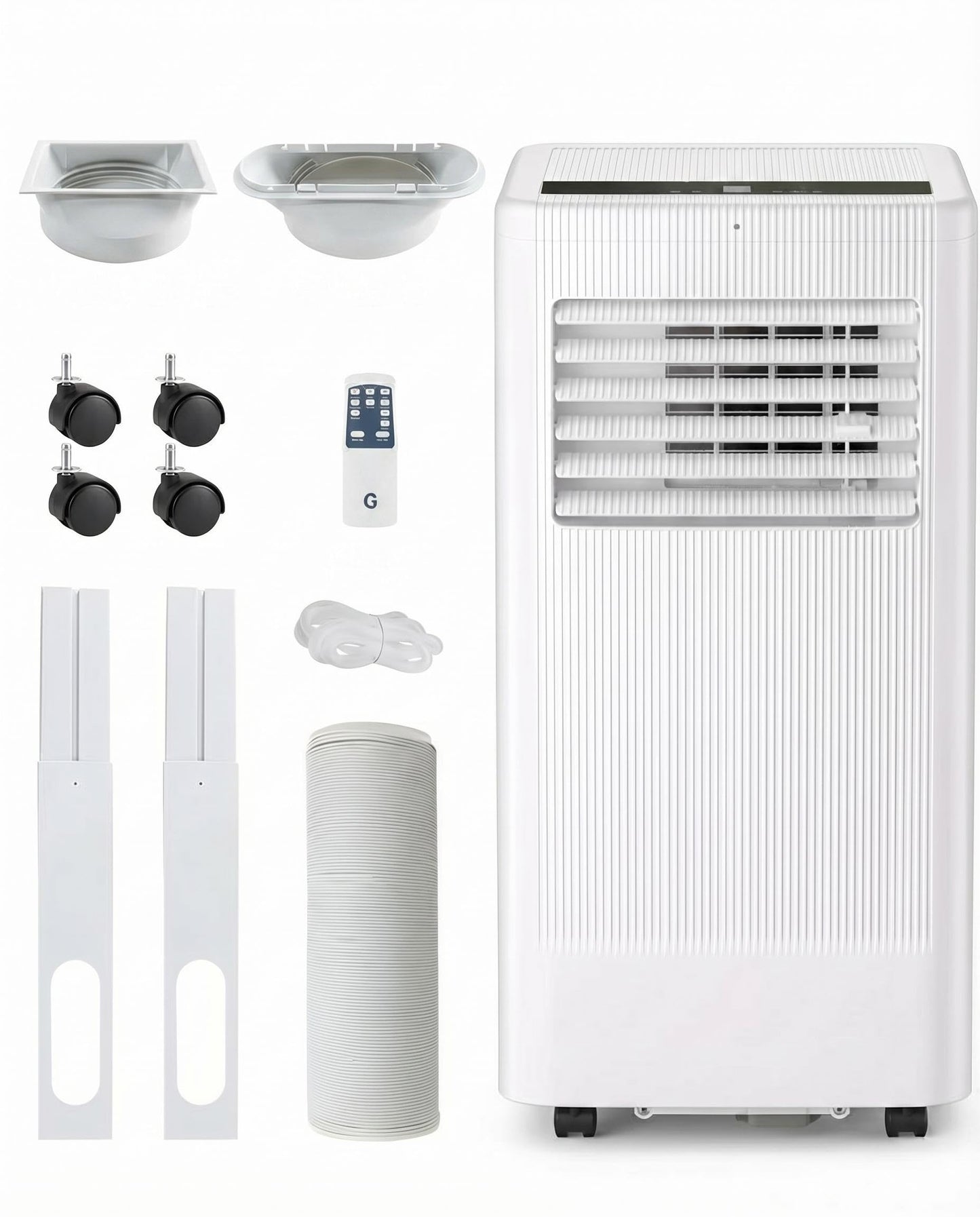 10,000 BTU Portable Air Conditioners, 4-in-1 Cool, Fan, Dehumidifier, Sleep, Covers Up to 450 Sq.Ft, 24H Timer, Remote, Easy Install for Bedroom, Living Room, Basement, Workspace