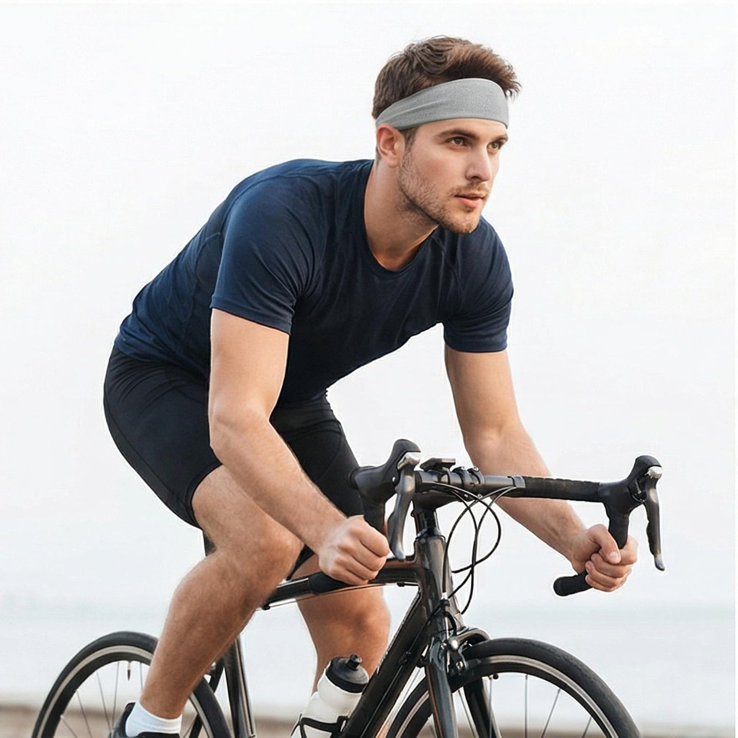 Sports Headband Quick-Dry Sweatband for Men Women Soft Moisure Wicking Headbands Breathable Athleticl Headbands Stretchy Comfortable Unisex Sweatbands for Running Cycling Gym (5 Pcs)