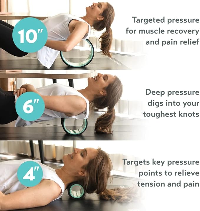 Chirp Wheel+ Foam Roller for Back Pain Relief, Muscle Therapy, and Deep Tissue Massage 6" and 12" Inch