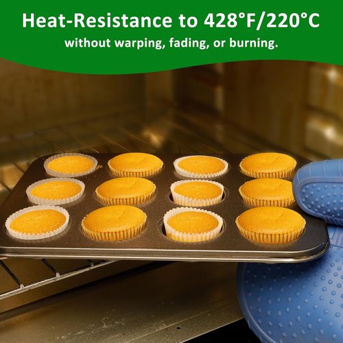 Caperci Mini Cupcake Liners - 400 Pcs White Baking Paper Muffin Liners, Non-Stick & Grease-Proof