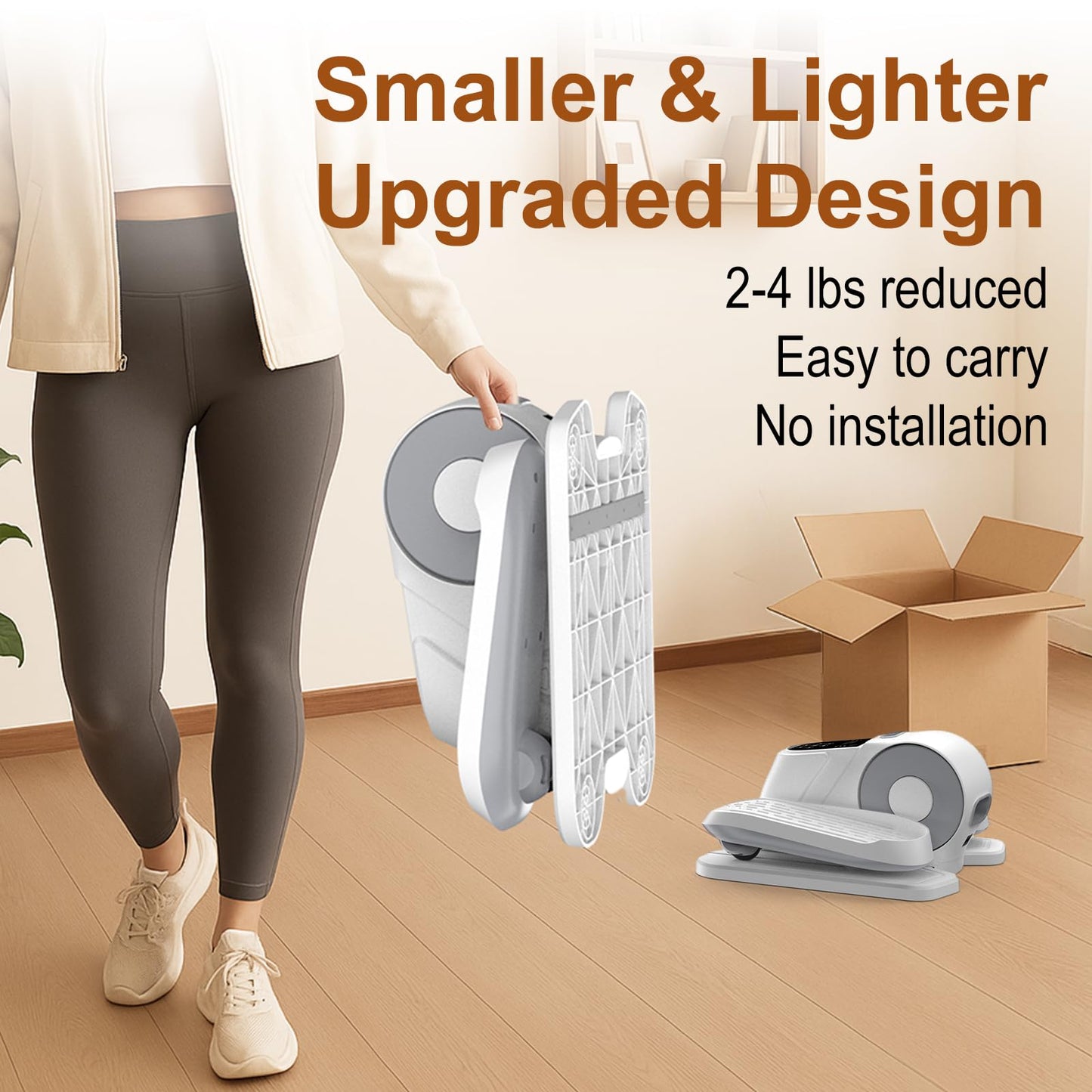 VIVURN® 028 Under Desk Elliptical 12 Speed 5 Modes Motorized Leg Exerciser While Sitting for Seniors As Seen on TV Low Impact Electric Pedal Exerciser with Non-Slip Mat Quiet for Home and Office