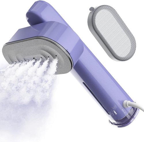 Heapsion Portable 2-in-1 Garment Steamer & Iron - 1200W Fast Heat-Up, Lightweight, Self-Cleaning, 90° Rotating Head
