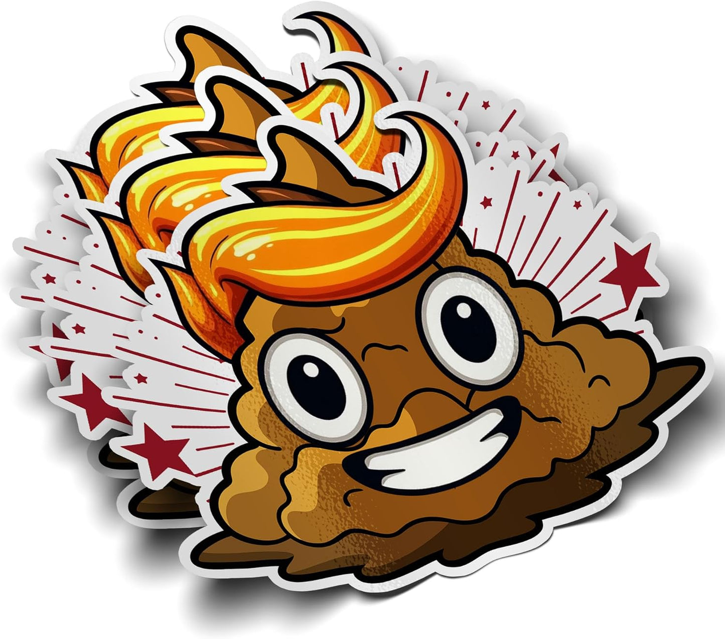 3PCS Potty Training Sticker | Funny Poop Emoji Sticker, Waterproof Vinyl Decals for Notebook, Water Bottles