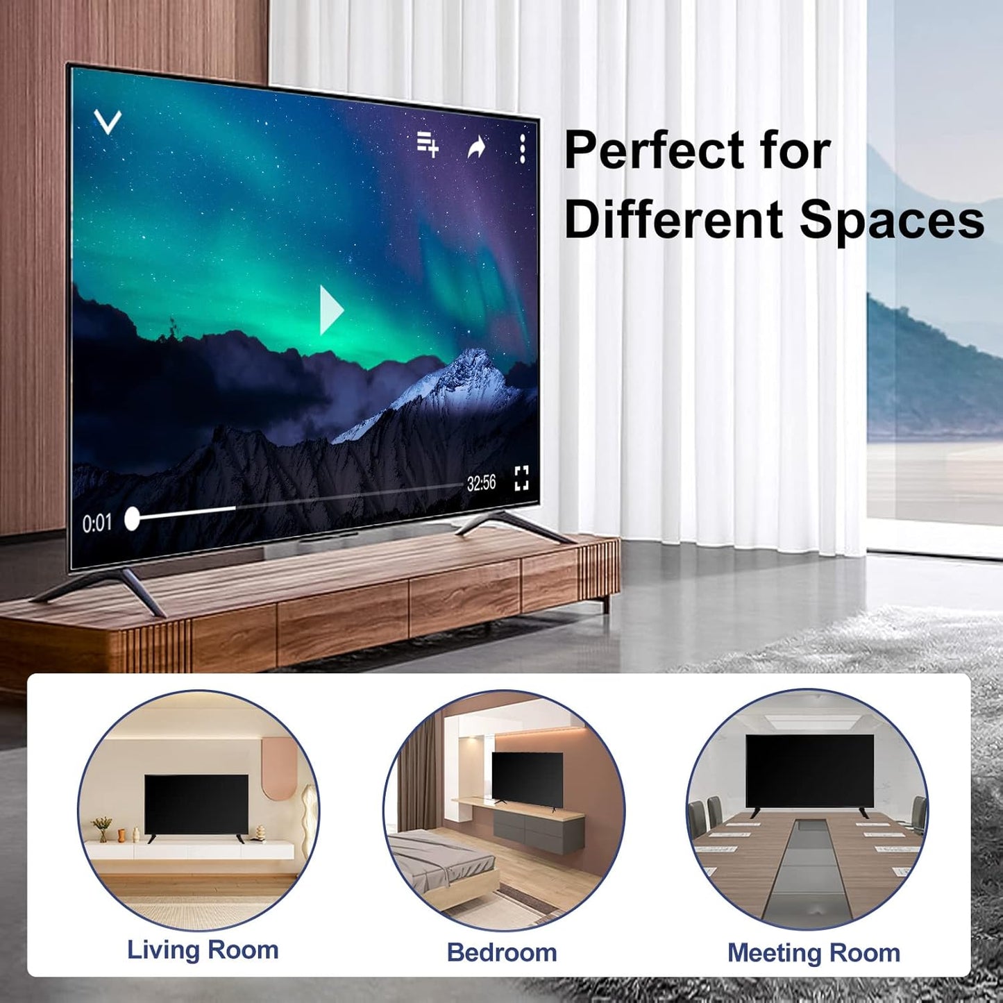 Yaotieci 28" 32" 40" 43" 49" 50" 55" 65 inch Set Upgraded Base Stand for TCL Roku TV Legs, TV Legs for TCL Roku TV