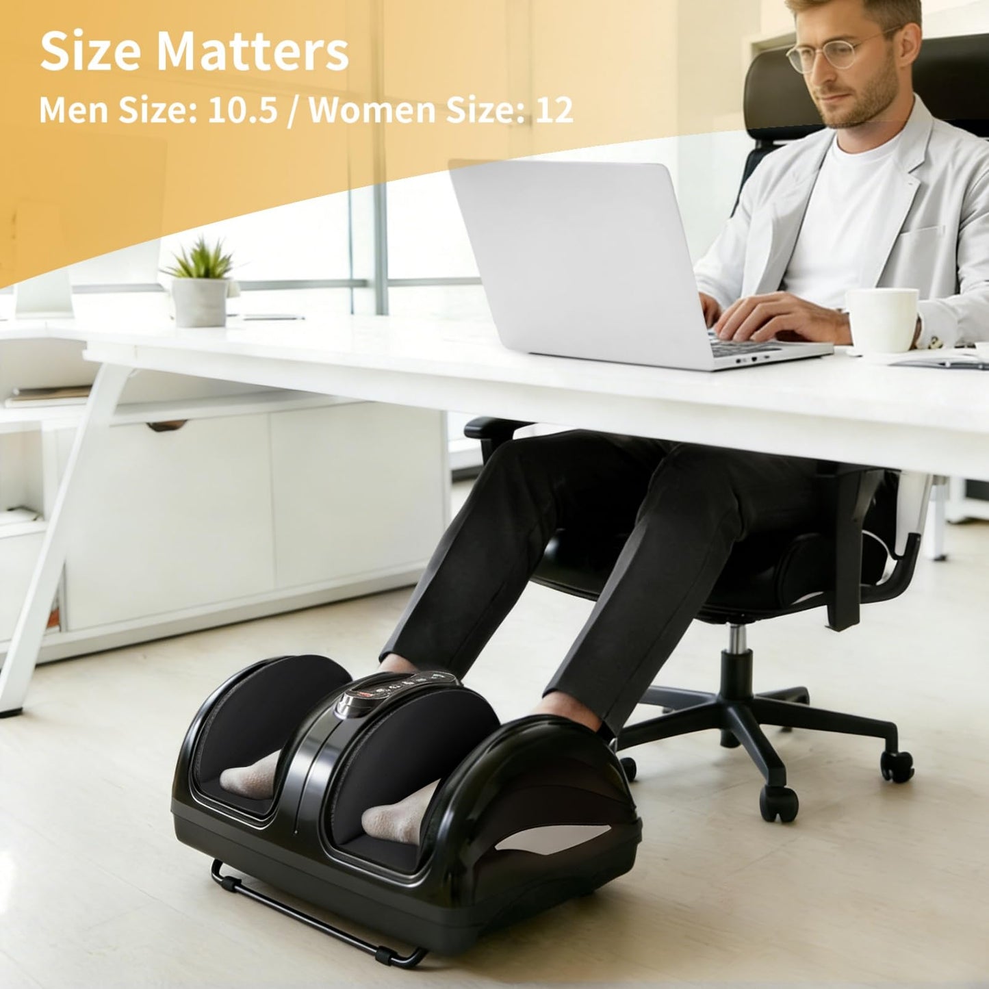 TISSCARE Foot Massager for Neuropathy: Shiatsu Feet Massager with Heat for Plantar Fasciitis, Pain Relief, Circulation, Deep Kneading Relaxation Massage for Women Men