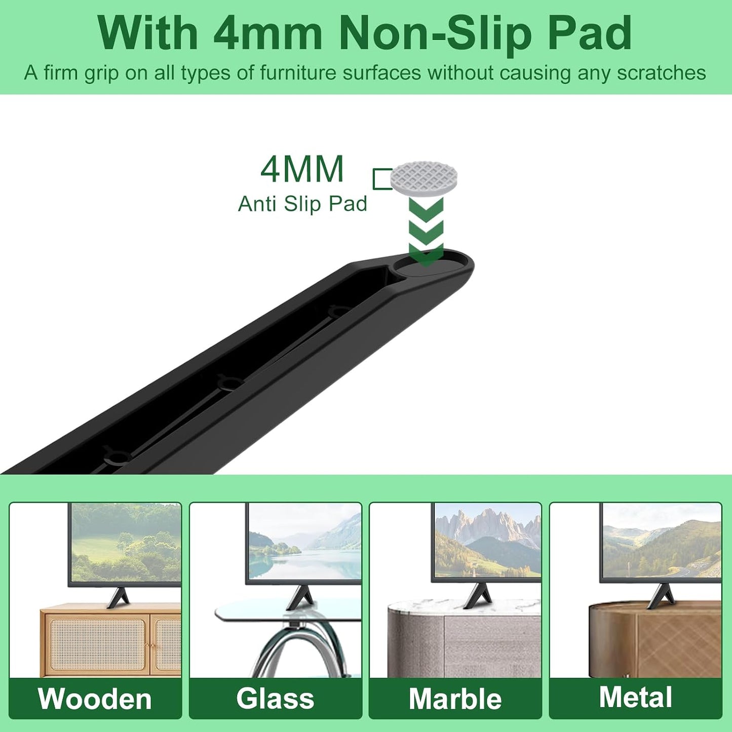 1.22cm/0.48inch 2.4cm/ 0.94inch, TV Stand for Sceptre TV Legs, for Sceptre TV Base Stand, Compatible with TV Holes
