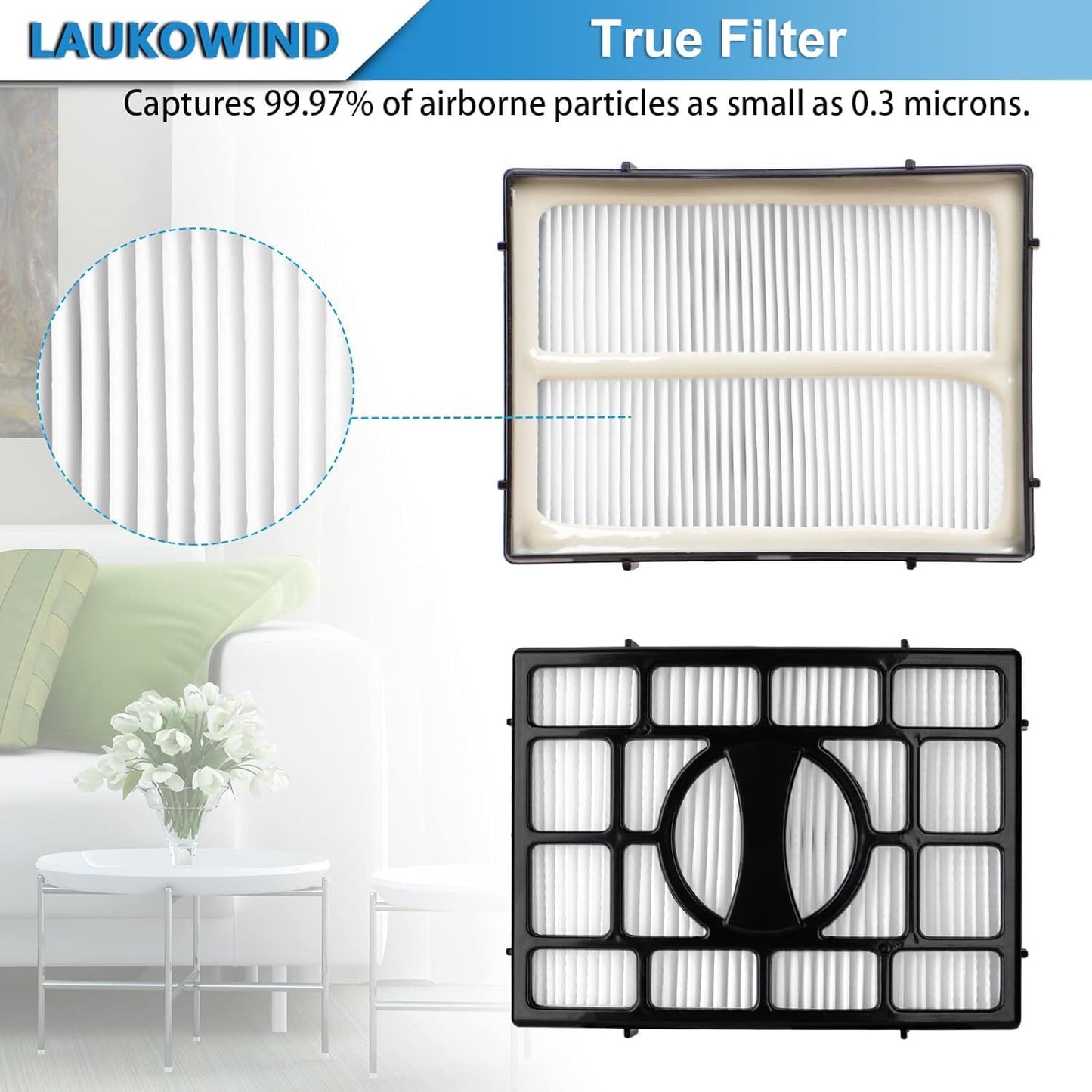Shark Navigator Replacement Filter Set - Compatible with ZU560, ZU561, ZD201 & More - 4 Foams & 4 Felt Filters