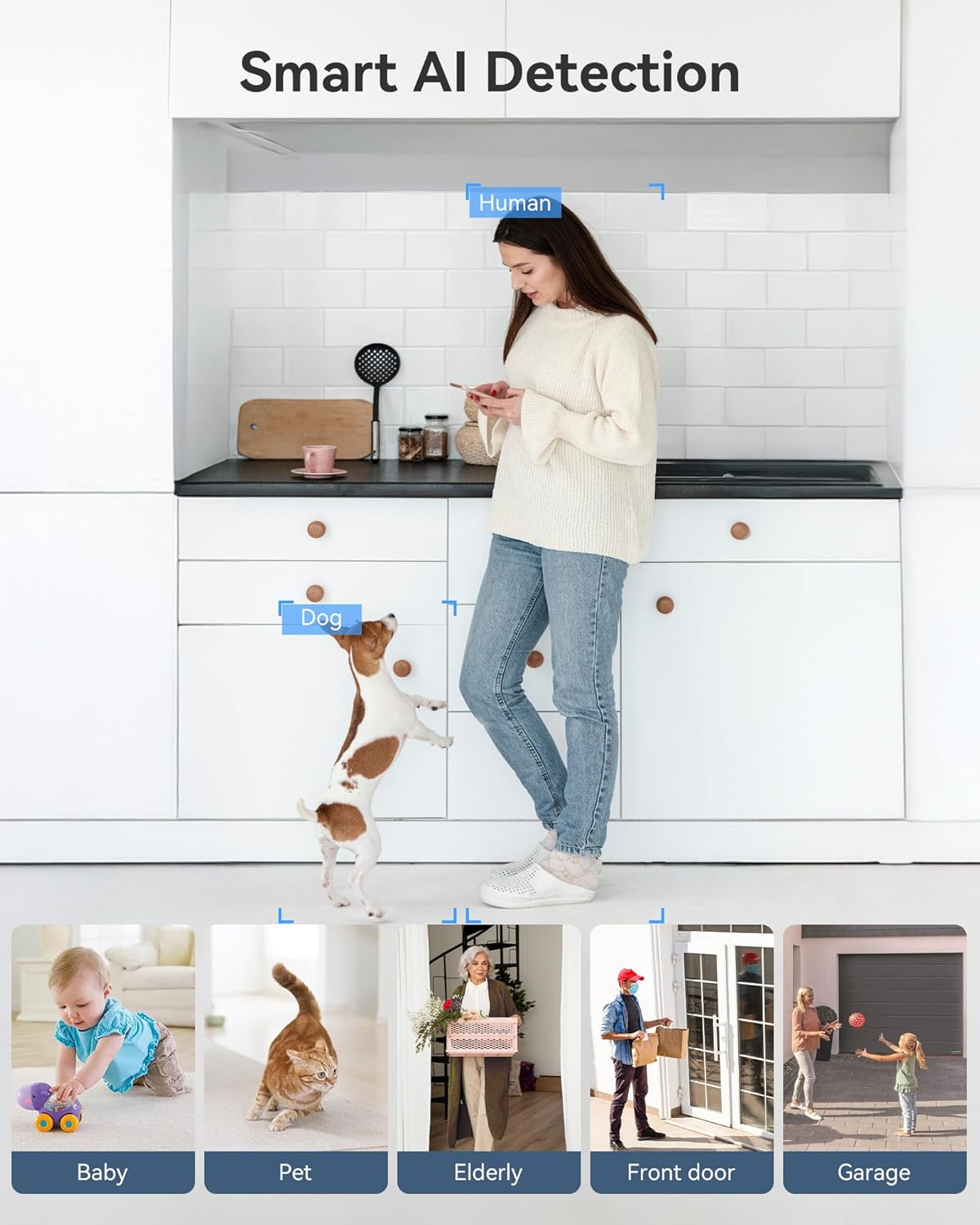 FOSCAM 3K 5MP 2.4g 5g 20X 2-Way Security Camera Indoor, & WiFi Magnetic Mini Dog/Cat/Pet/Baby Camera, Smart Motion
