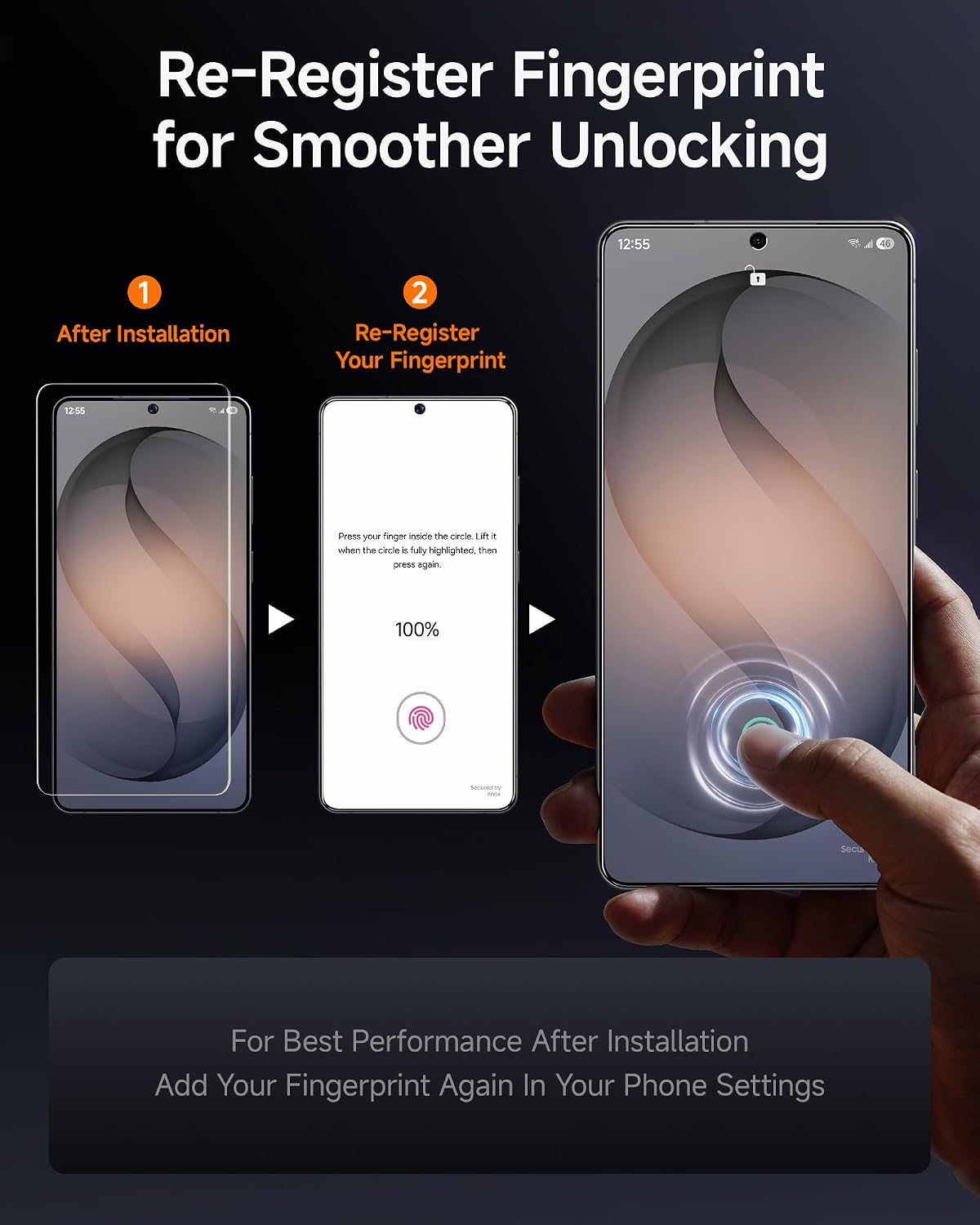 3 Pack S26 9H SMARTDEVIL for Samsung Galaxy Ultra Screen Protector, HD Clear Tempered Glass, Scratch & Impact