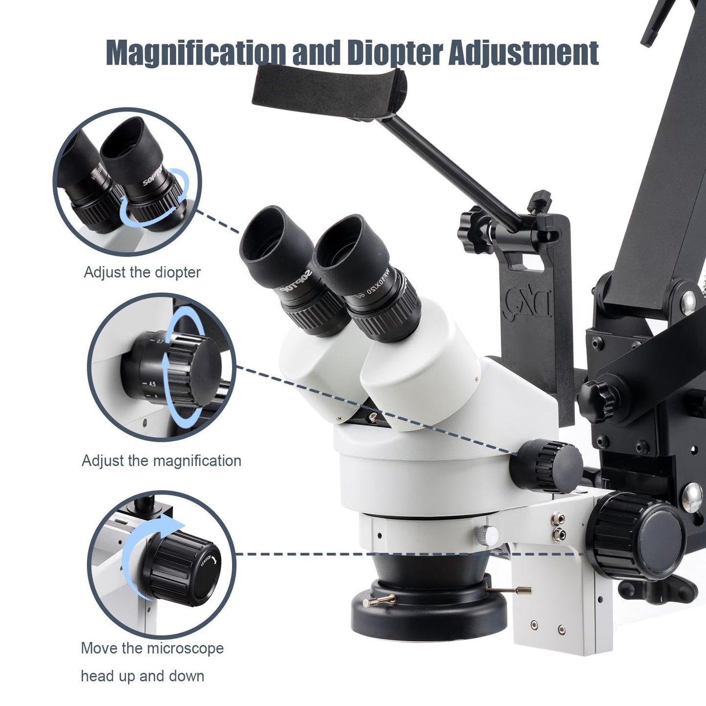 ZQ-1X Jewelry Microscope with 5in Ball Vise