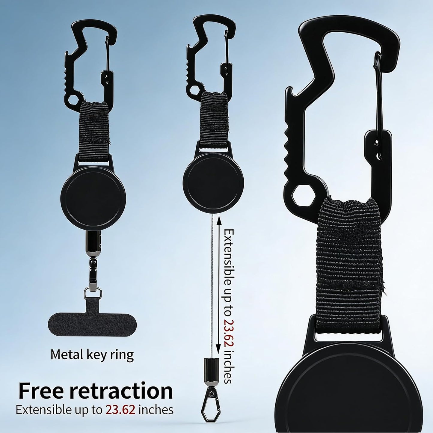 Angjiny 360 Anti-theft Phone Tether - Universal Phone Lanyard Retractable Steel Line Cellphone Strap,Phone Leash