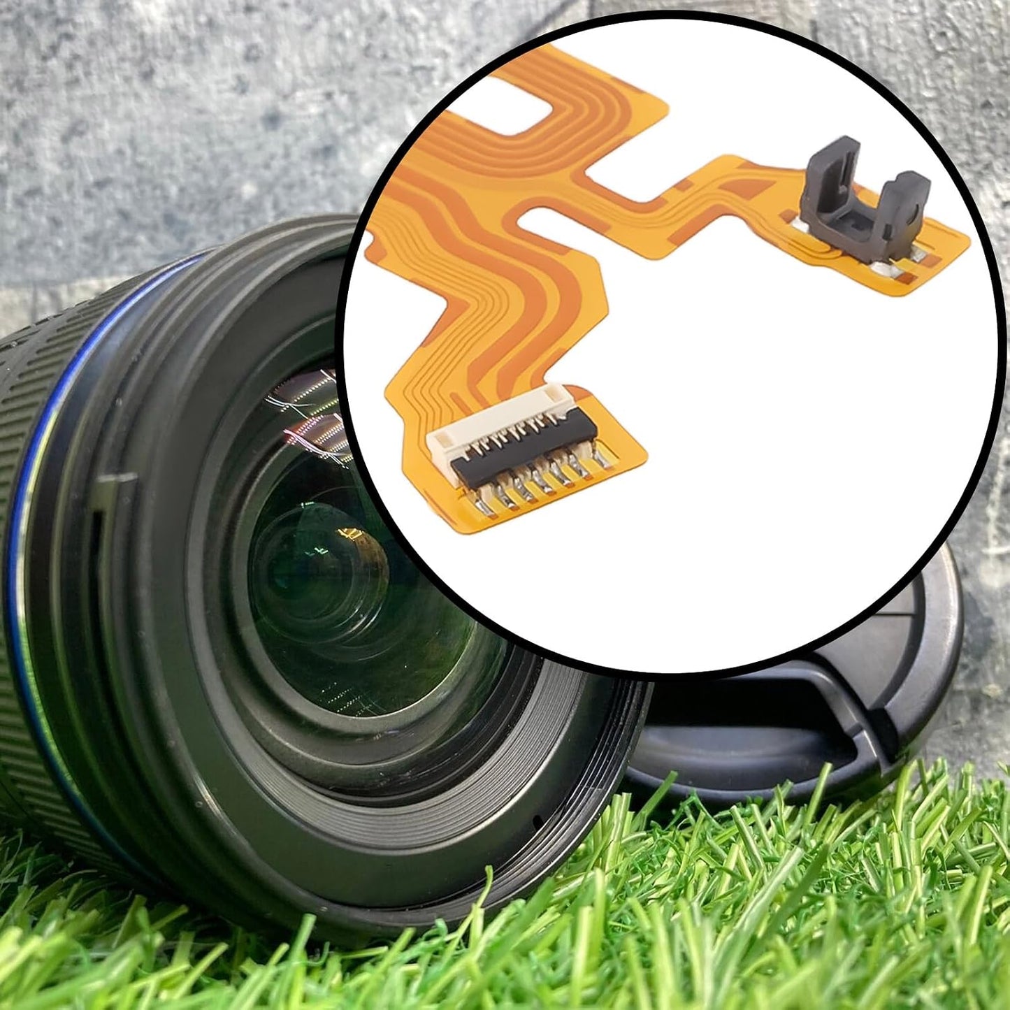 YINETTECH 14-42mm f/3.5-5.6 37mm,Repair 2 Lens Aperture Flex Cable with Components Compatible with Olympus ED EZ Ribbon